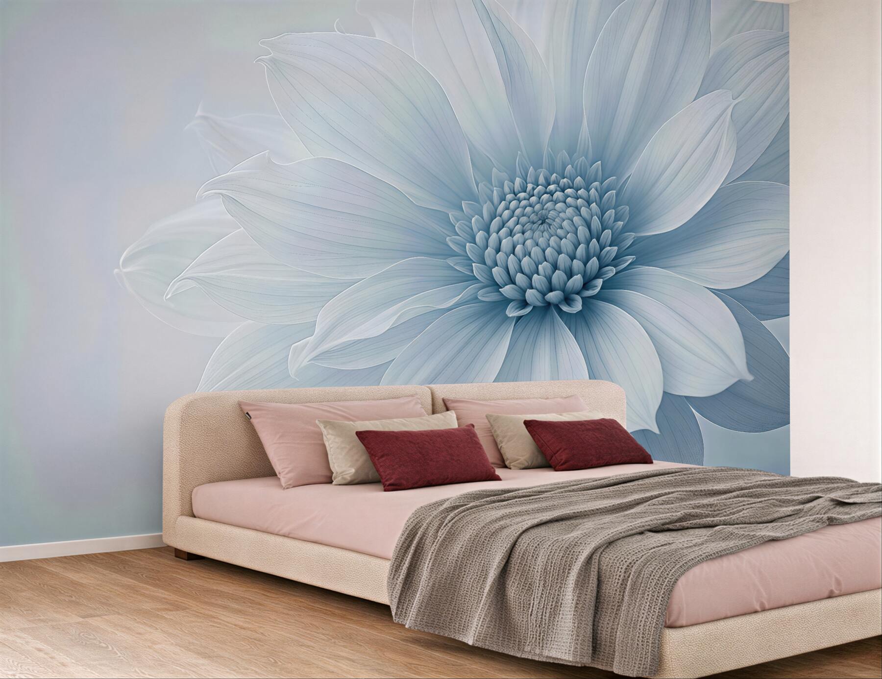 Fototapeta błękitny kwiat subtelnej elegancji