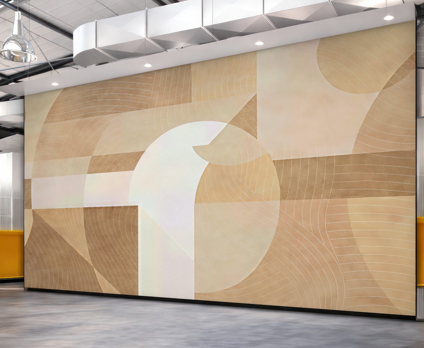 Fototapeta beżowa geometria w subtelnym rytmie
