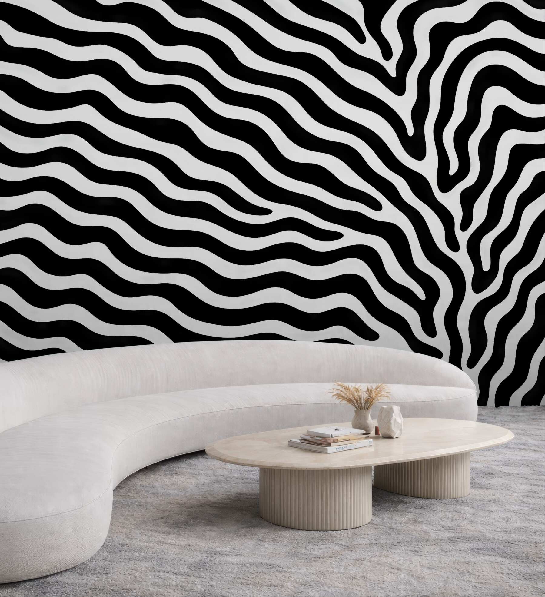Fototapeta zebra w nowoczesnych falach