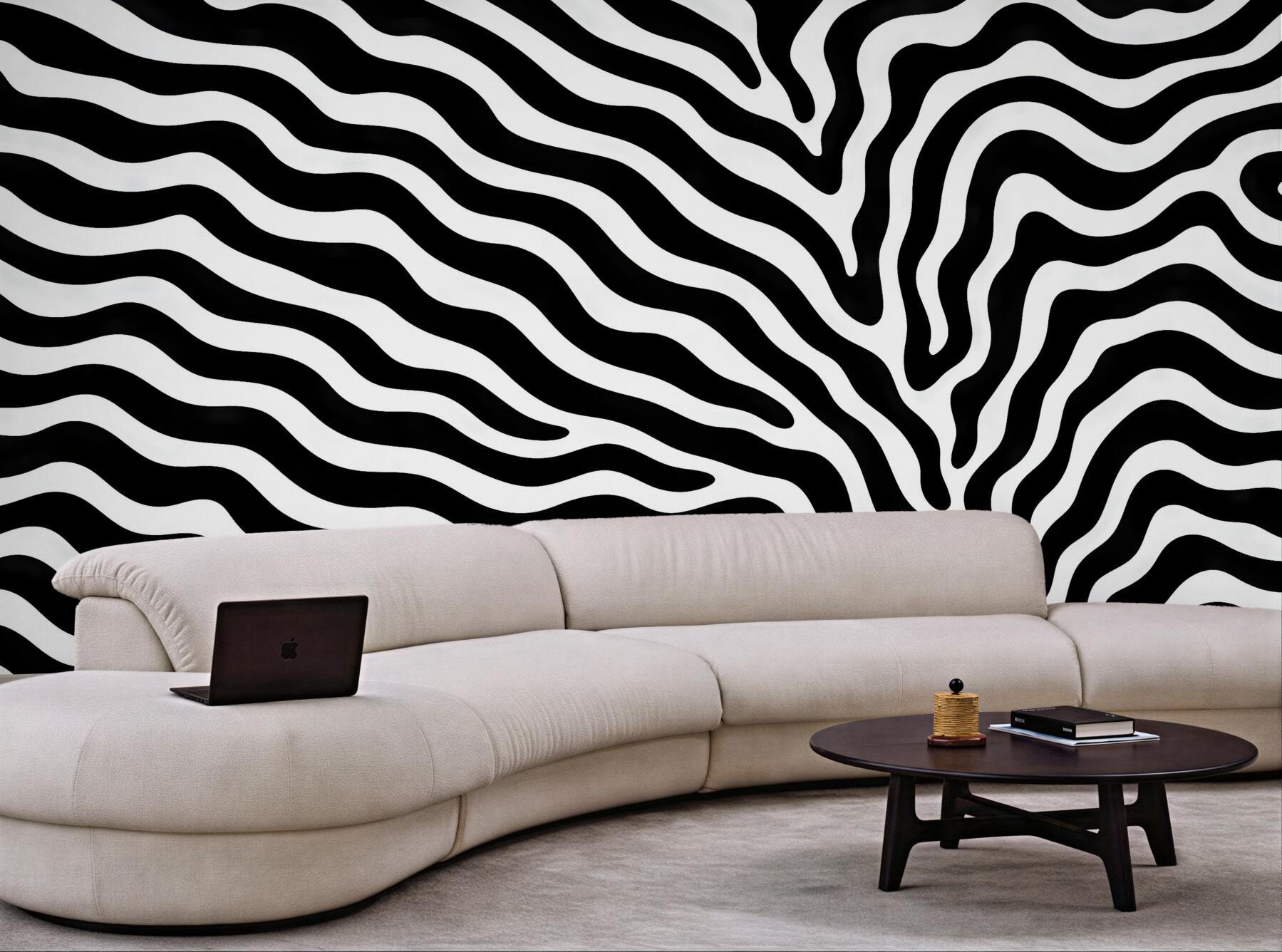 Fototapeta zebra w nowoczesnych falach