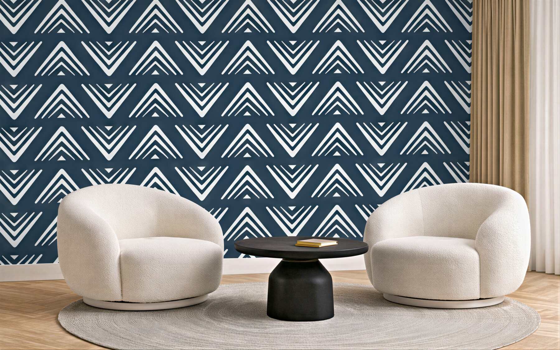 Fototapeta geometryczne strzałki w granacie