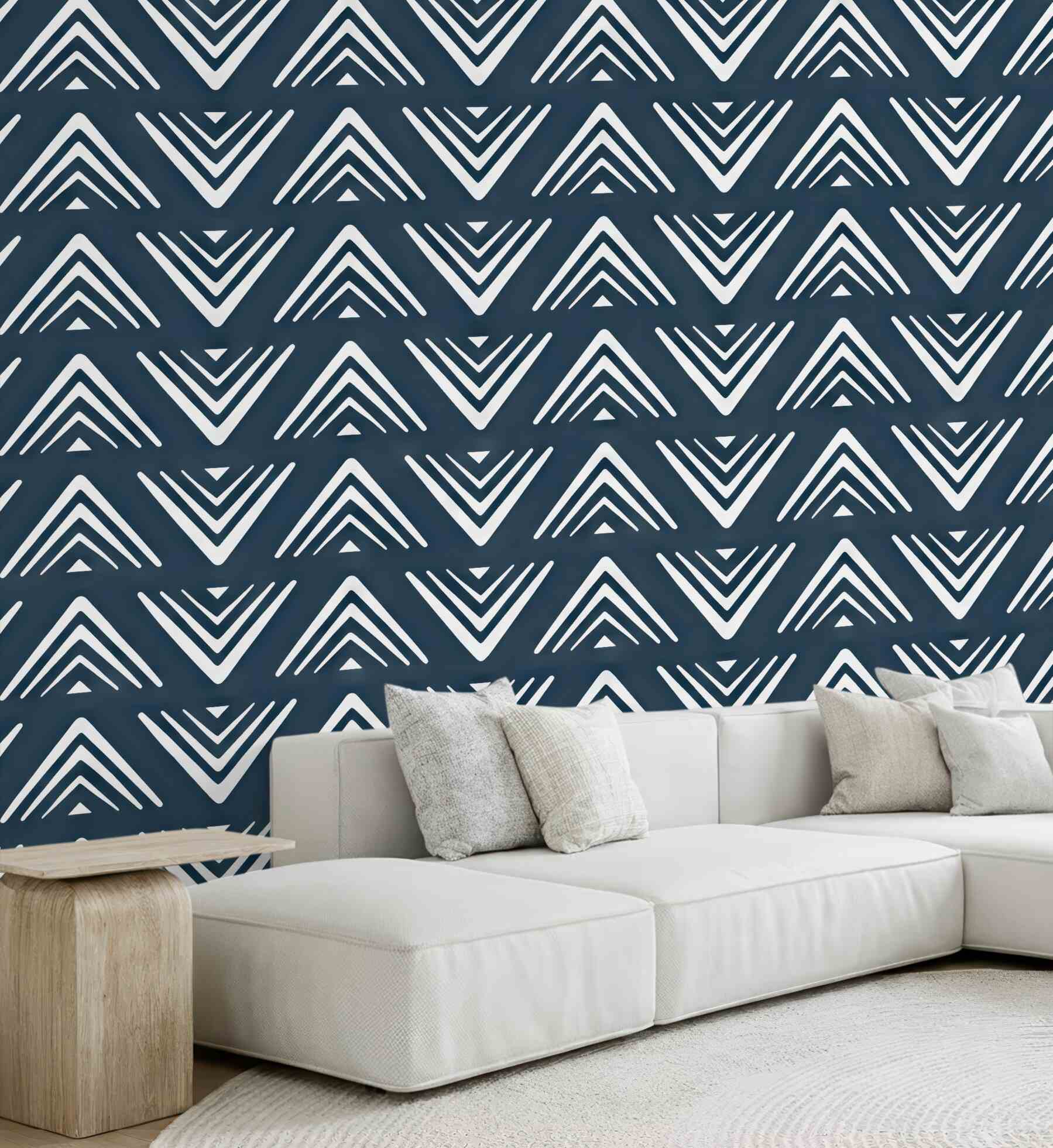 Fototapeta geometryczne strzałki w granacie