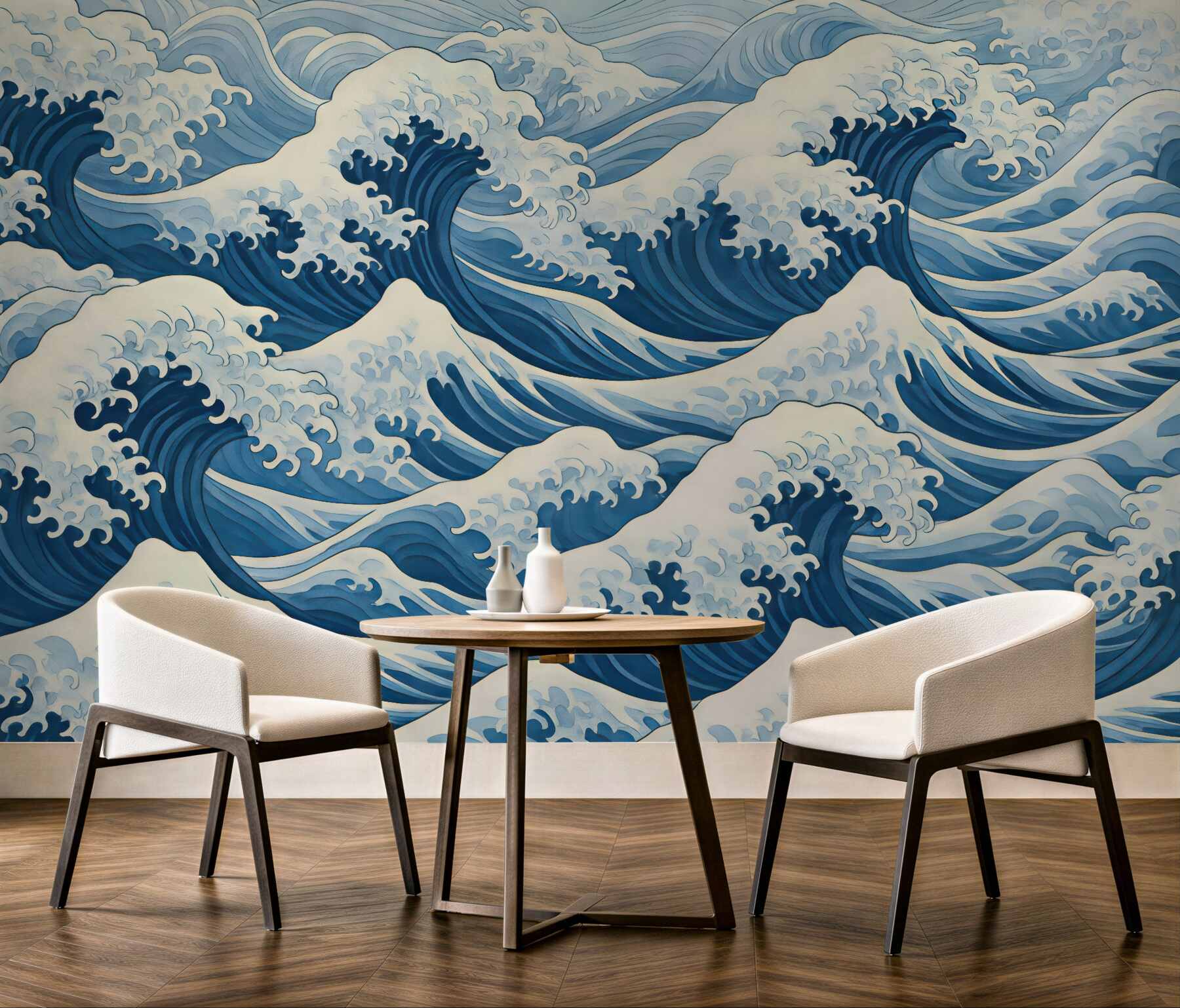 Fototapeta dynamiczne błękitne fale oceanu