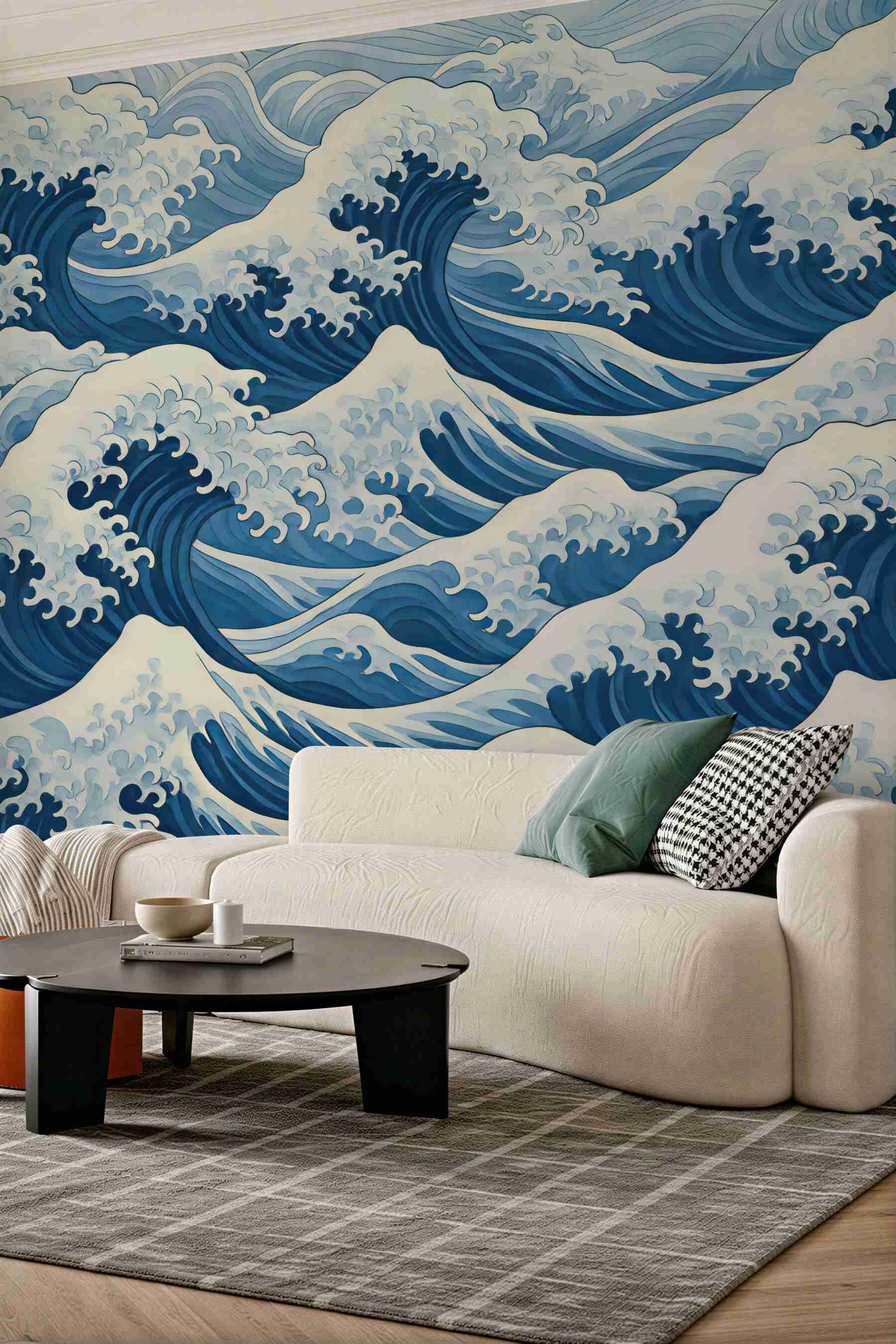 Fototapeta dynamiczne błękitne fale oceanu