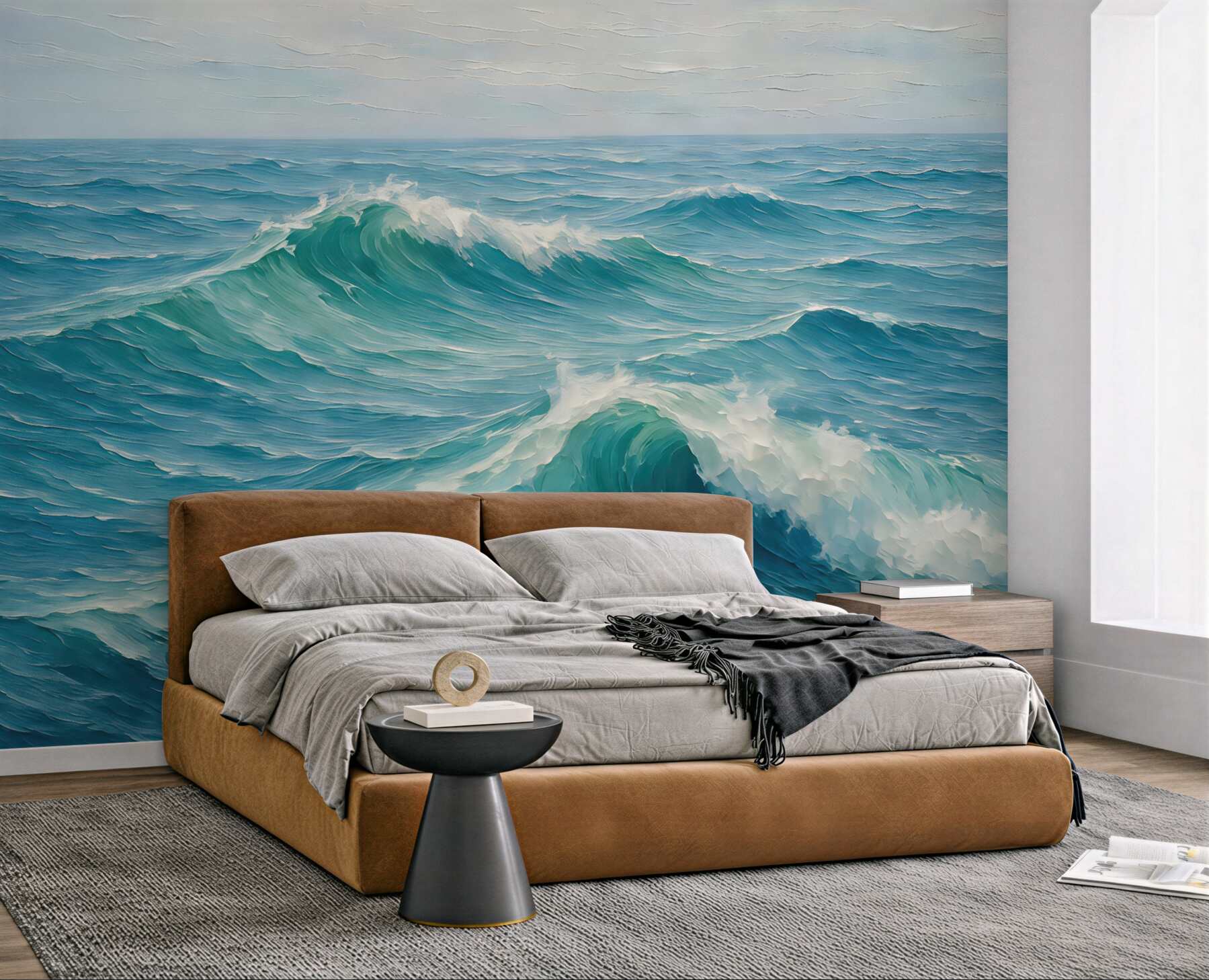 Fototapeta turkusowe fale spokojnego oceanu