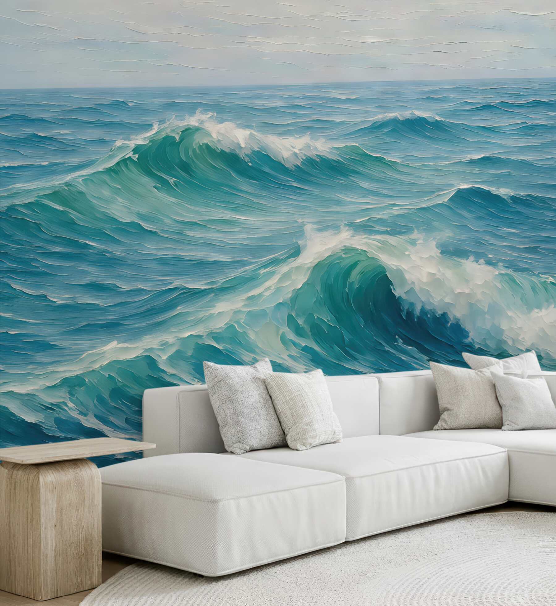 Fototapeta turkusowe fale spokojnego oceanu