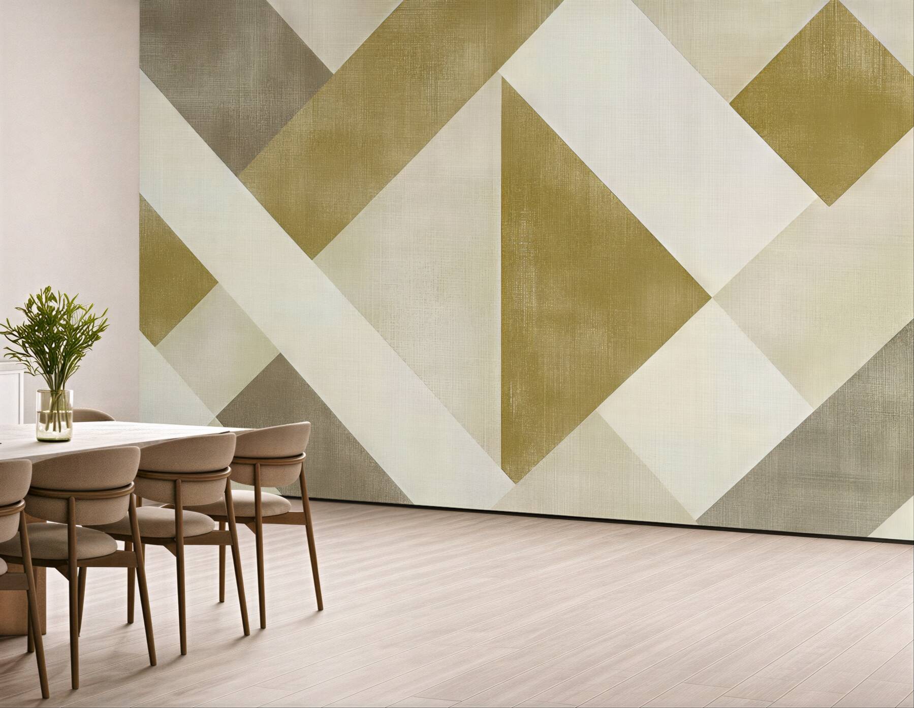 Fototapeta beżowa geometria eleganckiego spokoju
