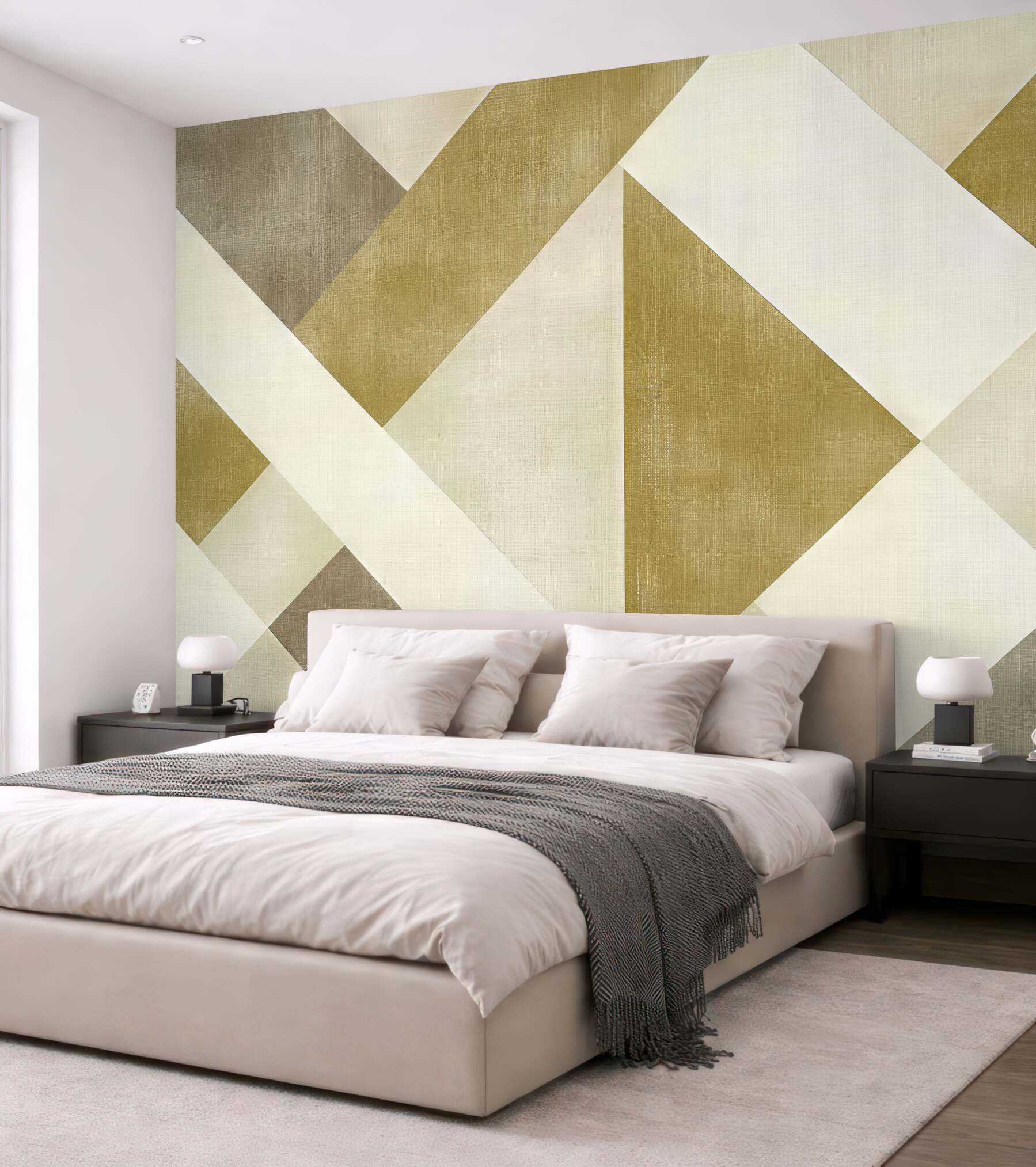 Fototapeta beżowa geometria eleganckiego spokoju