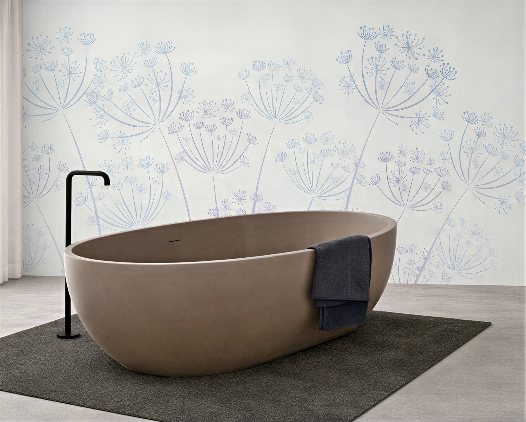 Fototapeta delikatne dmuchawce w pastelowym błękicie