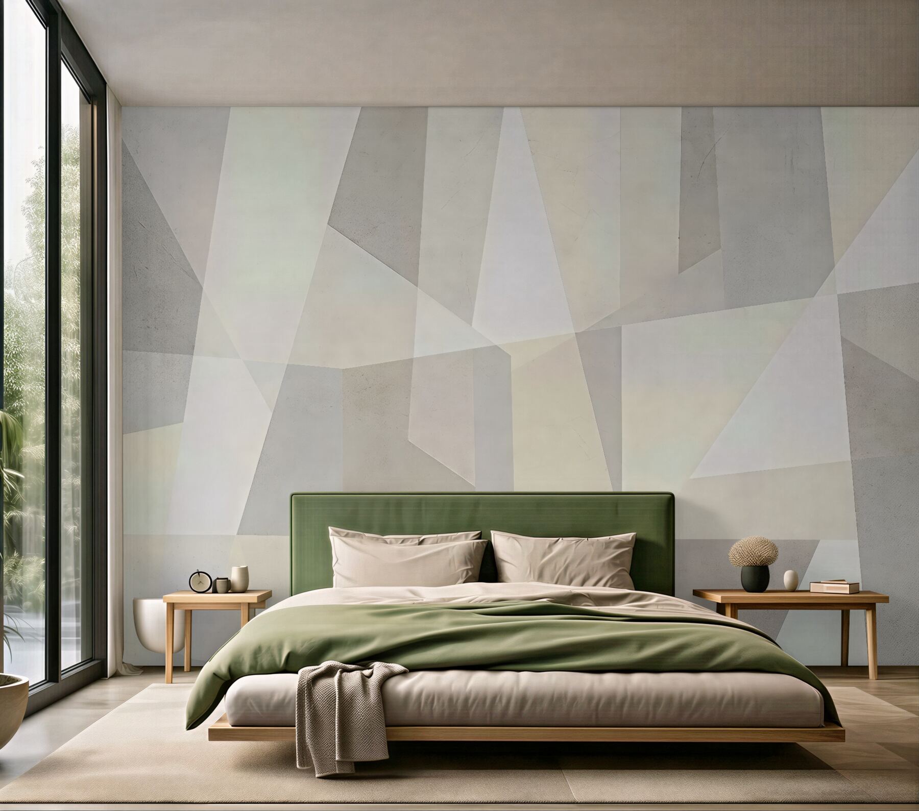 Fototapeta subtelna geometryczna mozaika w beżach