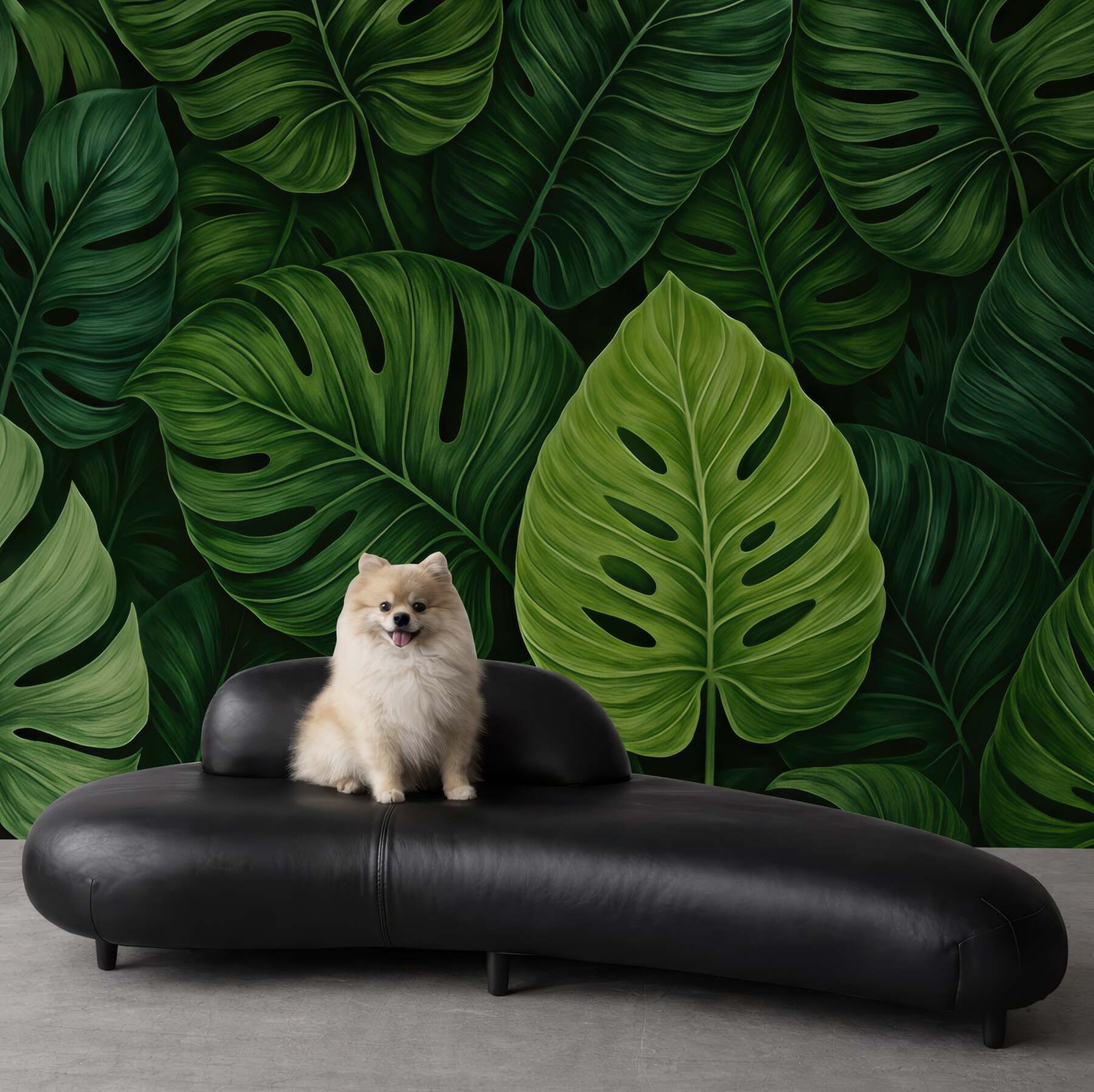 Fototapeta zielona monstera tropikalna głębia
