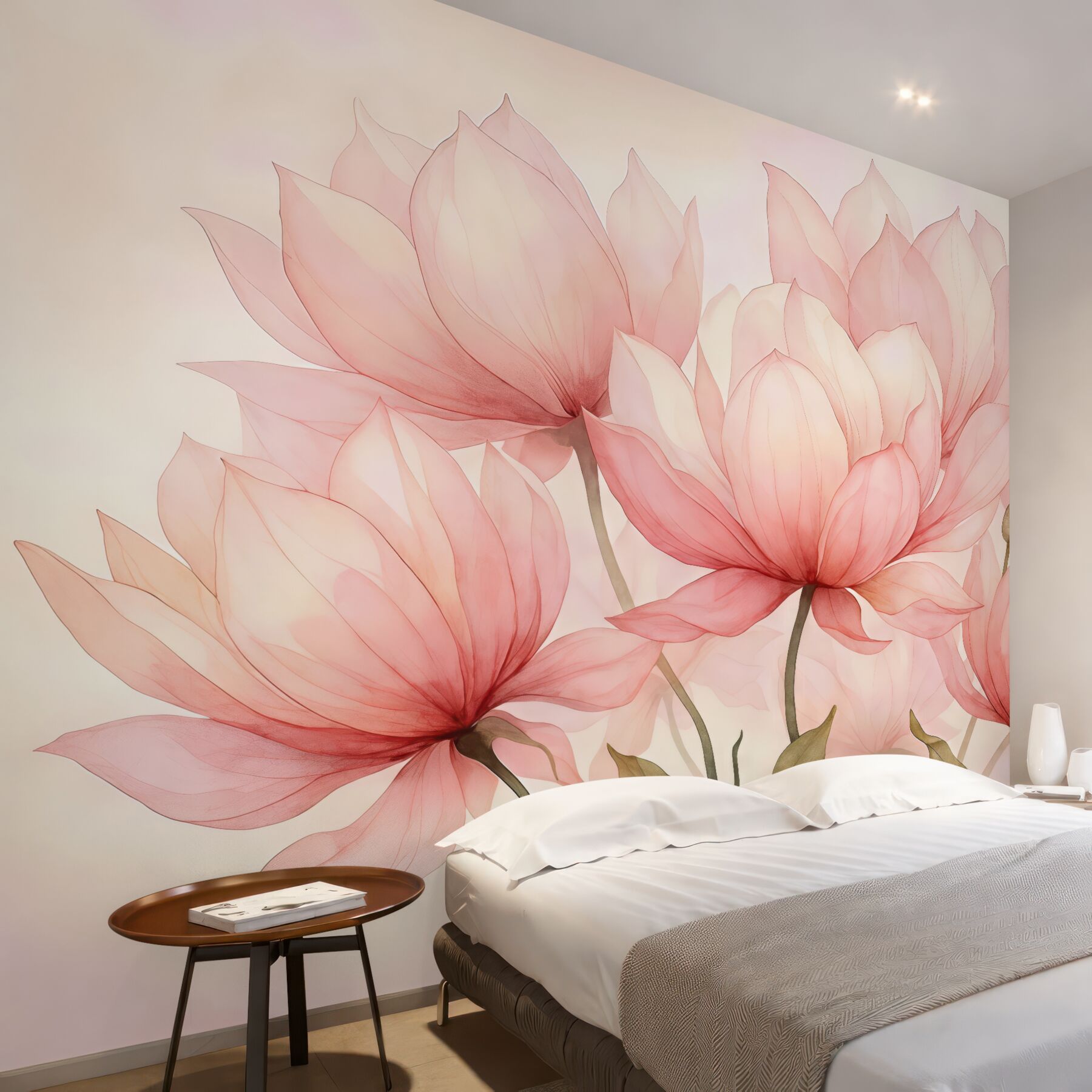 Fototapeta różowe magnolie w delikatnym rozkwicie