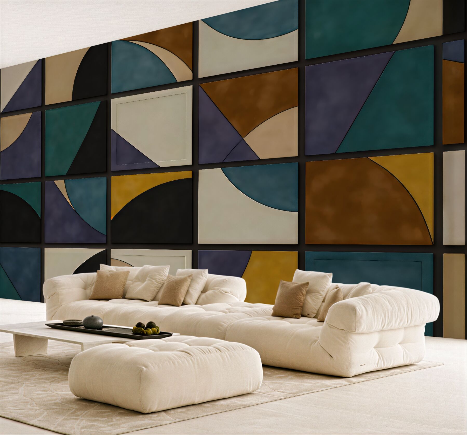 Fototapeta geometryczna abstrakcja w szlachetnych barwach