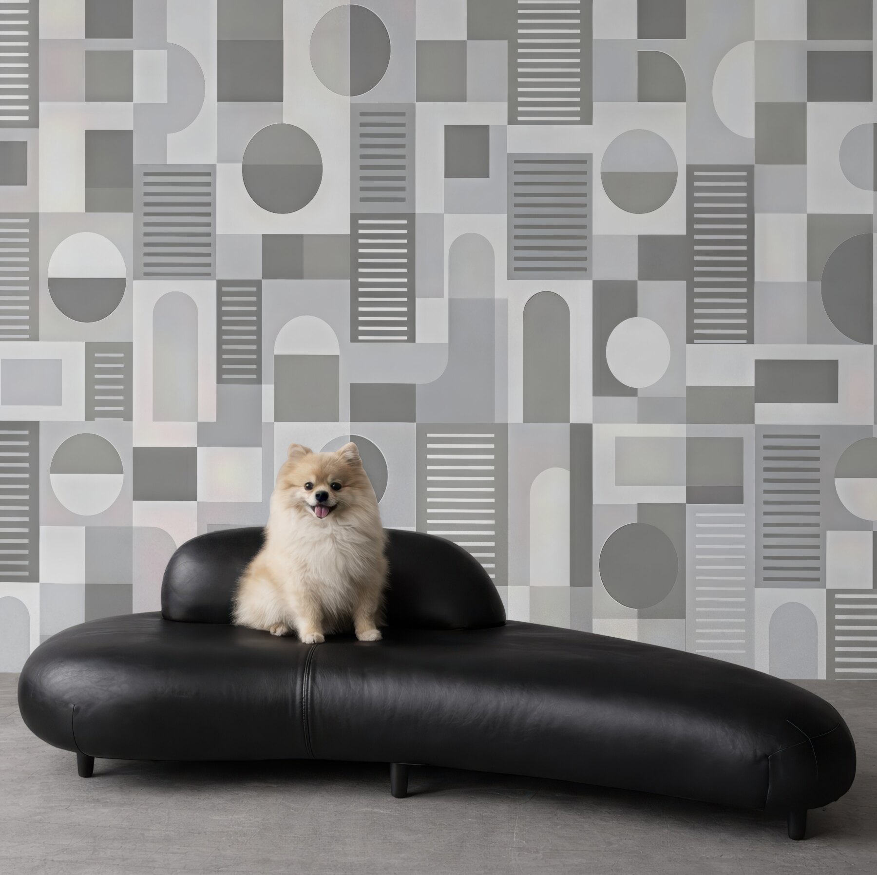 Fototapeta geometryczna mozaika w szarościach minimalistycznych