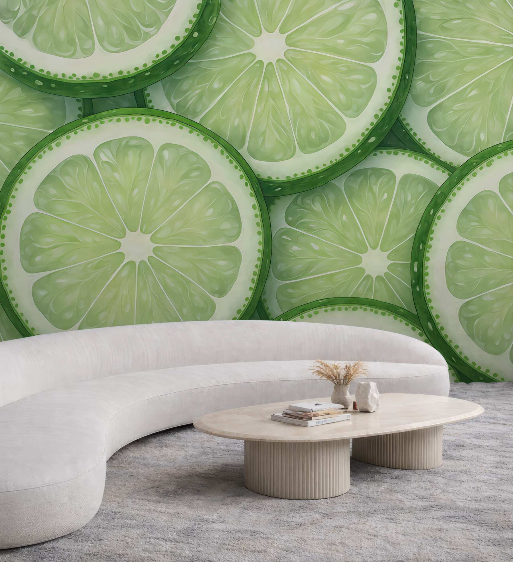 Fototapeta soczyste plasterki limonki