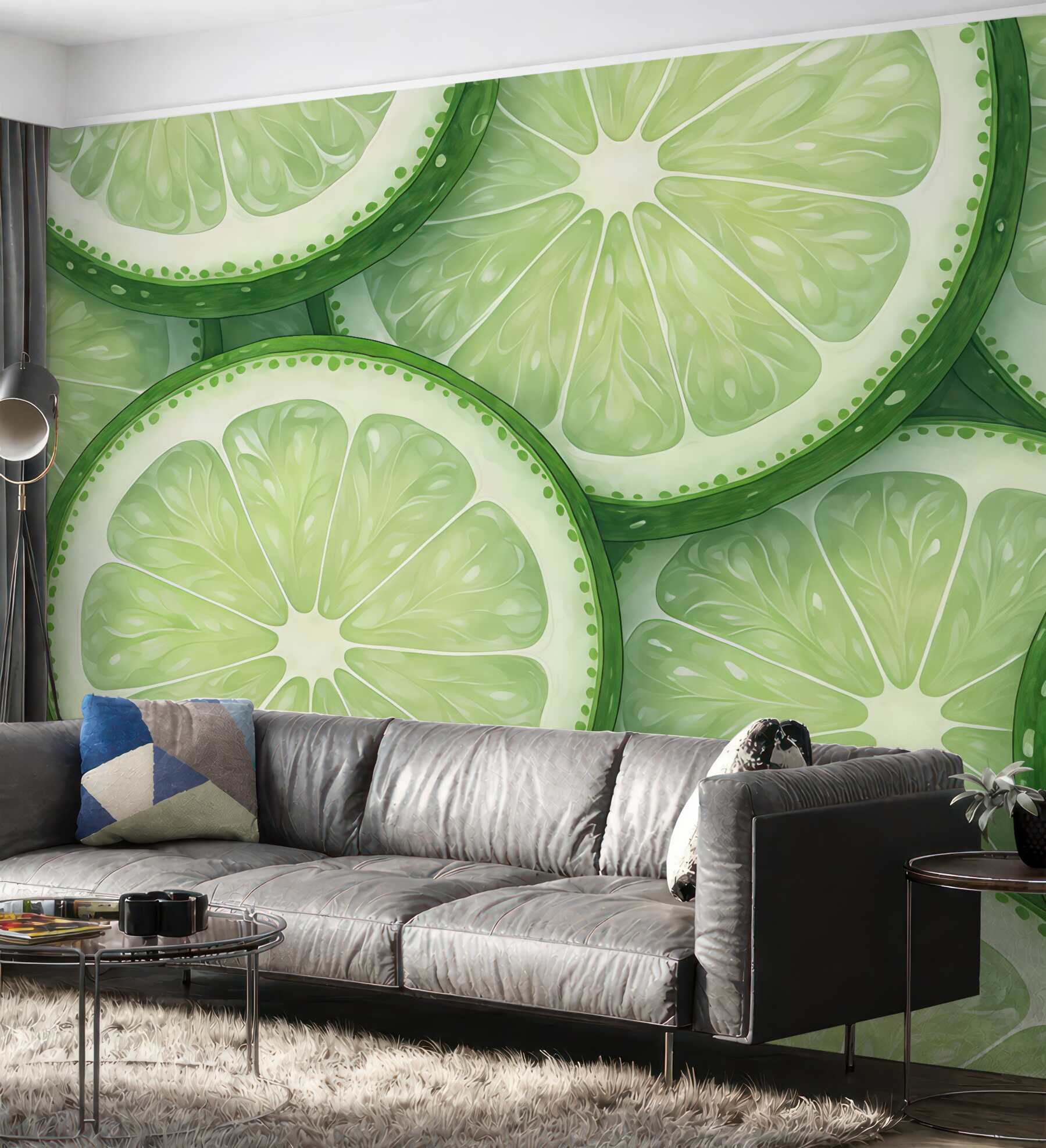 Fototapeta soczyste plasterki limonki