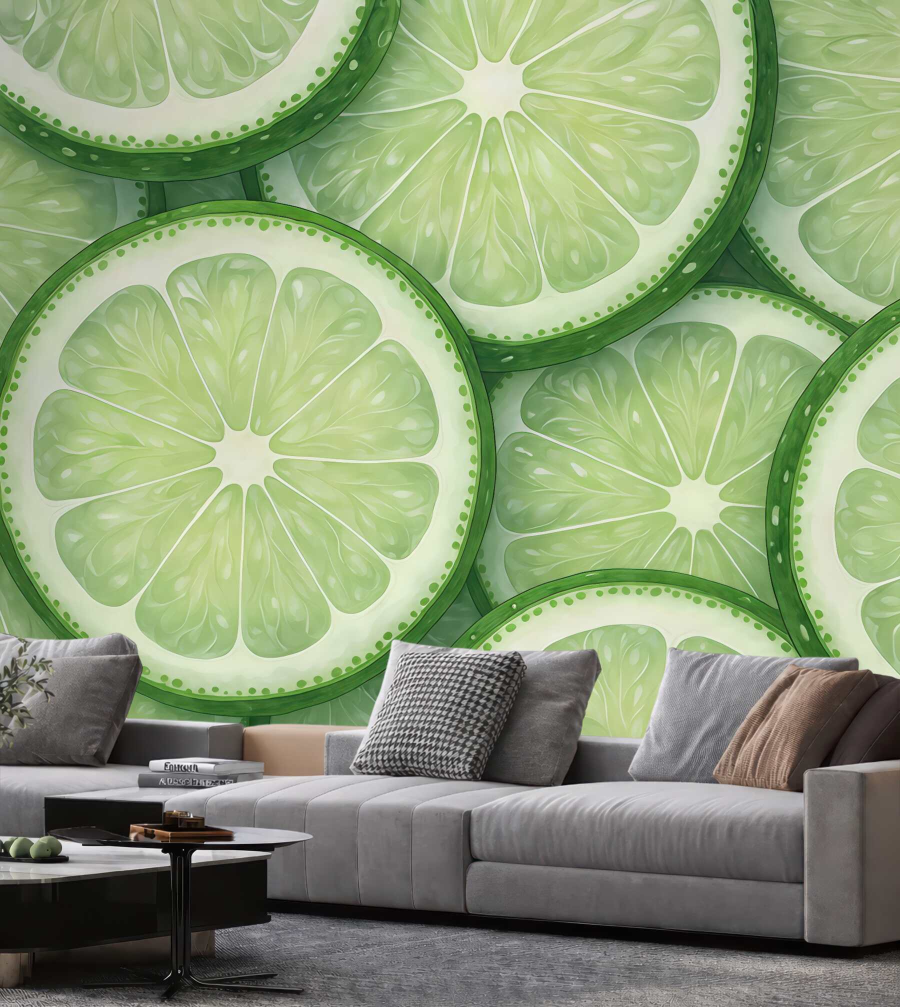 Fototapeta soczyste plasterki limonki