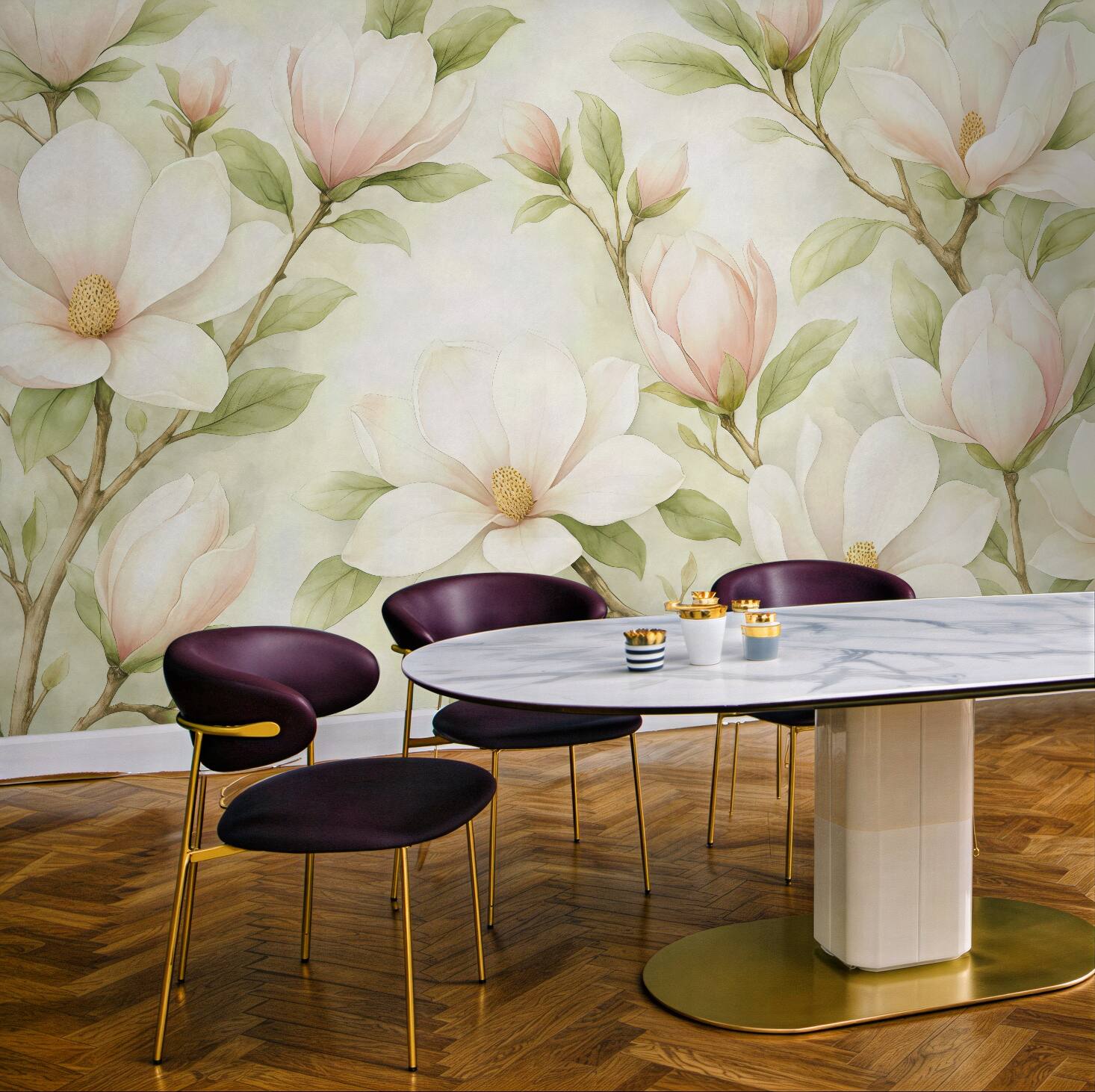 Fototapeta pastelowe magnolie w wiosennym blasku