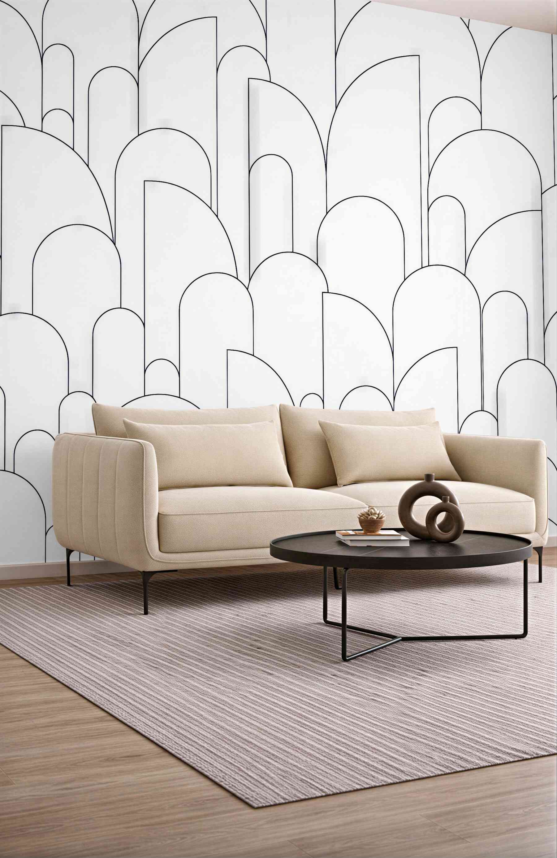 Fototapeta minimalistyczne łuki w nowoczesnym rytmie