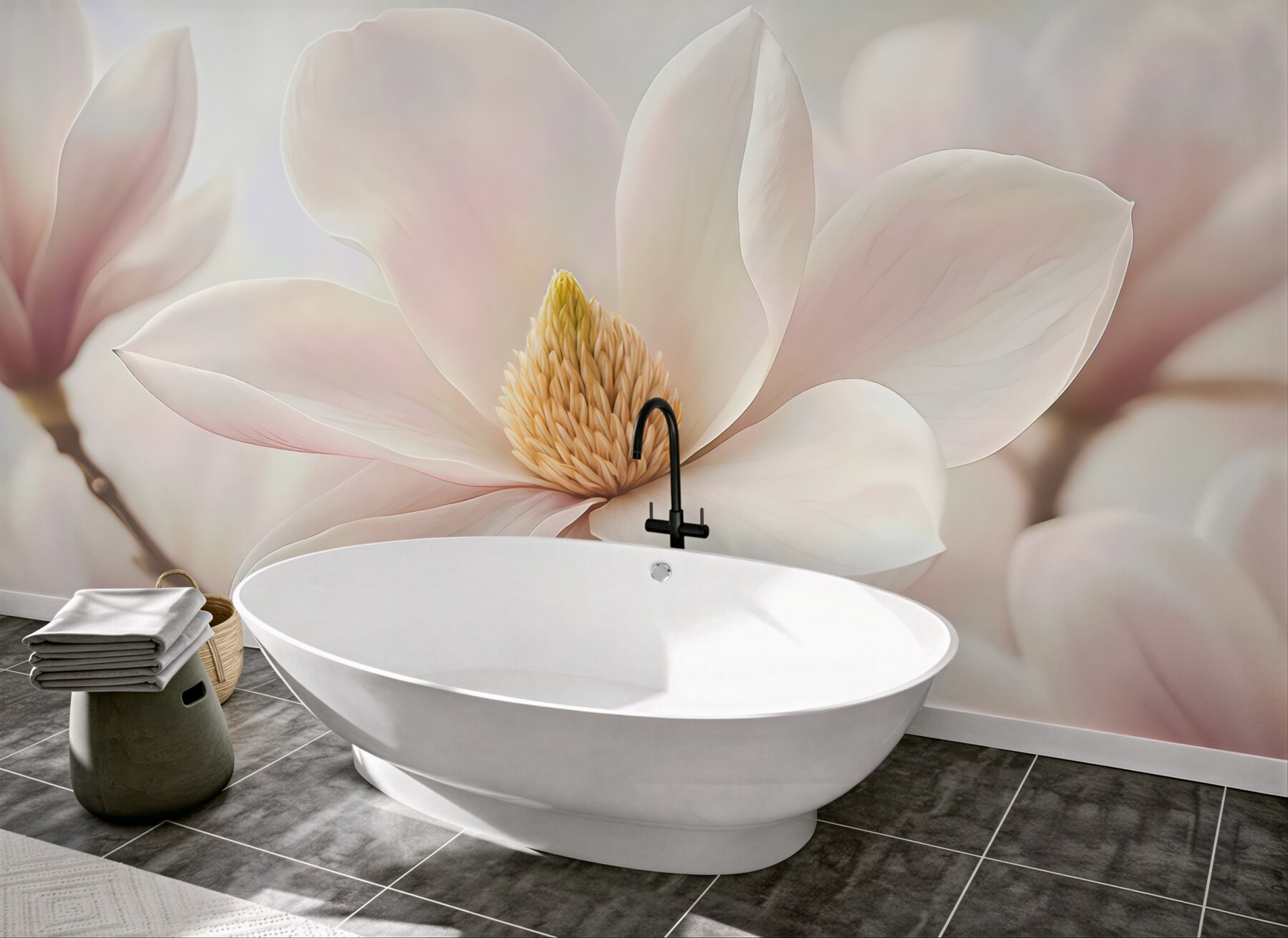Fototapeta subtelna magnolia w pastelowym świetle