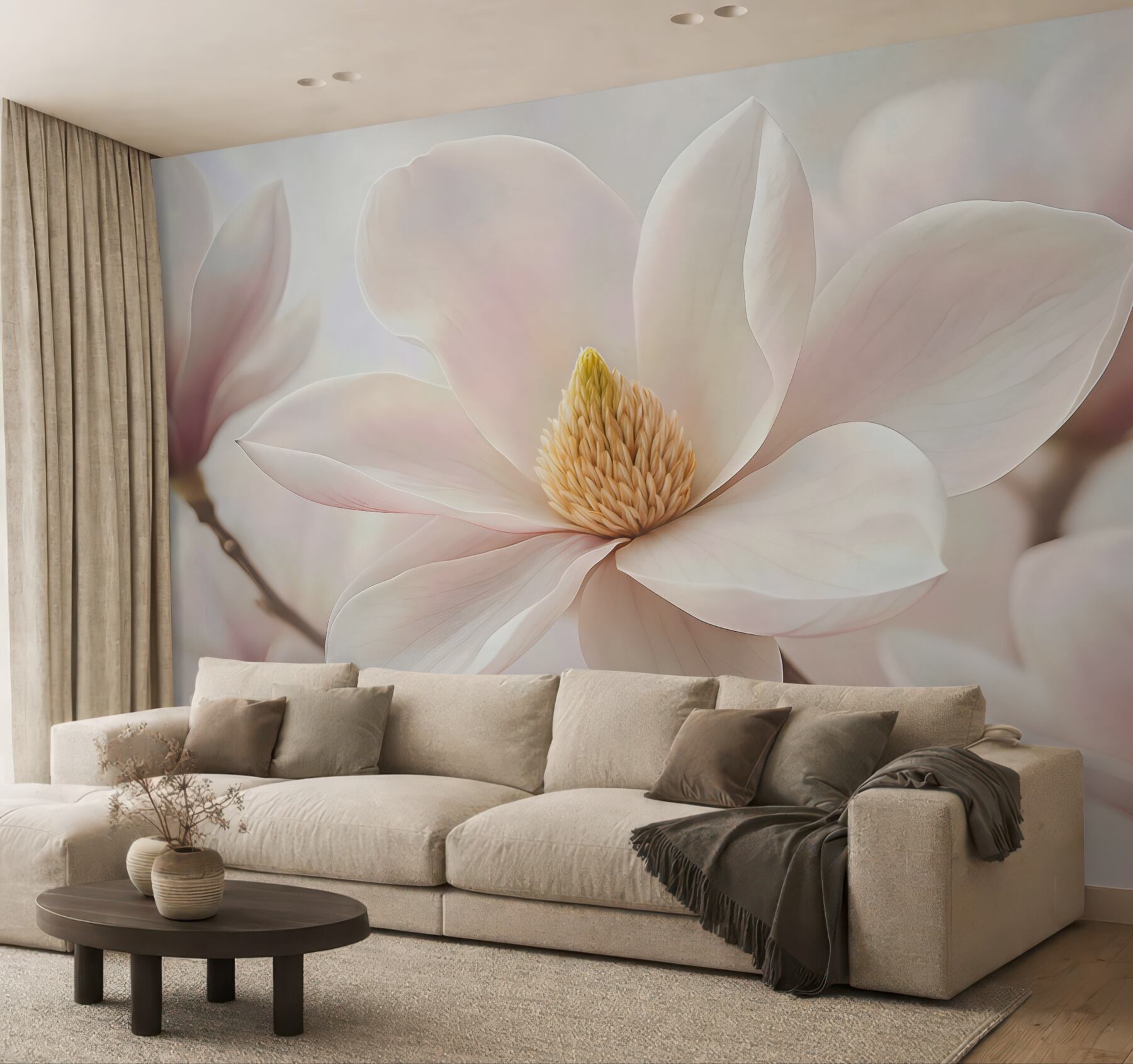 Fototapeta subtelna magnolia w pastelowym świetle