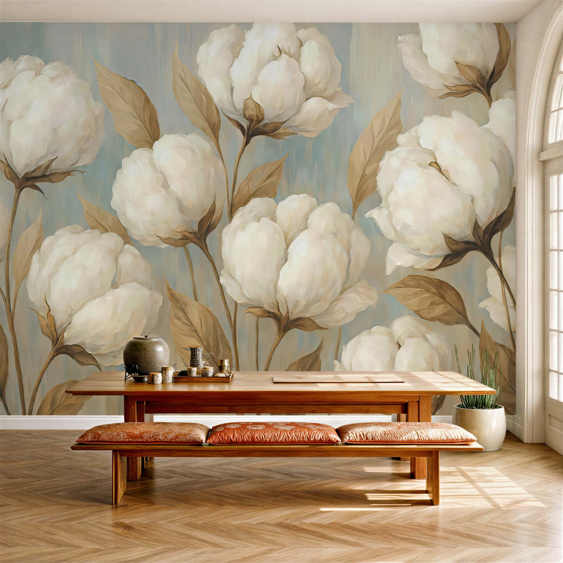 Fototapeta kremowe magnolie w subtelnej harmonii
