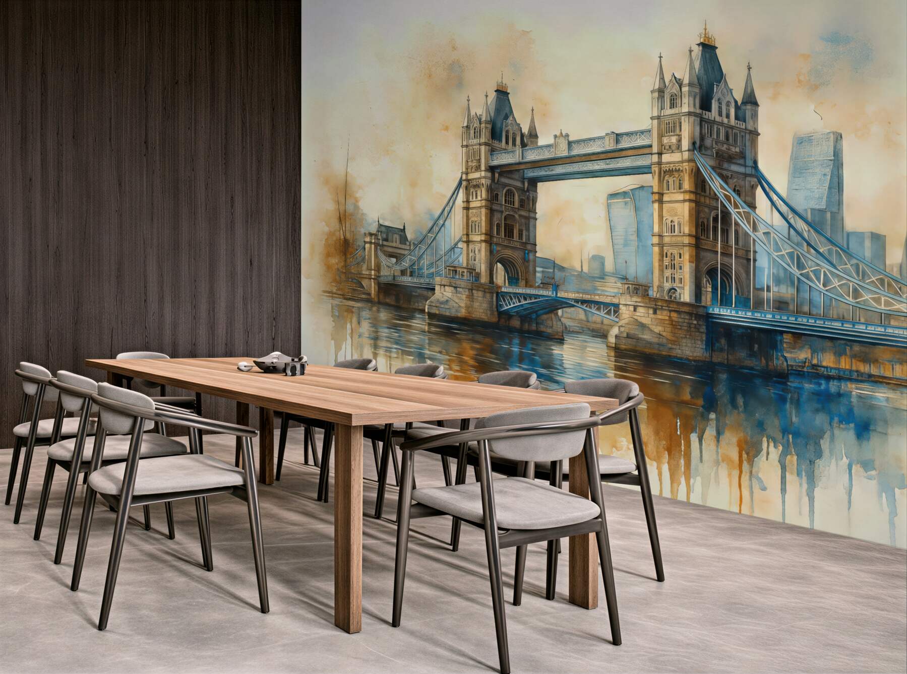 Fototapeta akwarelowy tower bridge w londynie