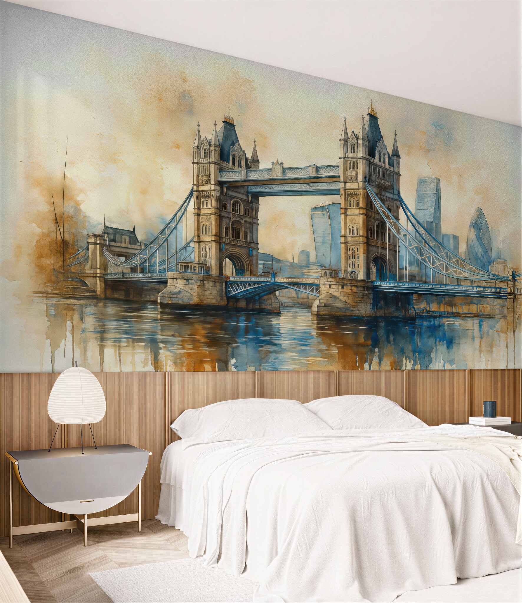 Fototapeta akwarelowy tower bridge w londynie