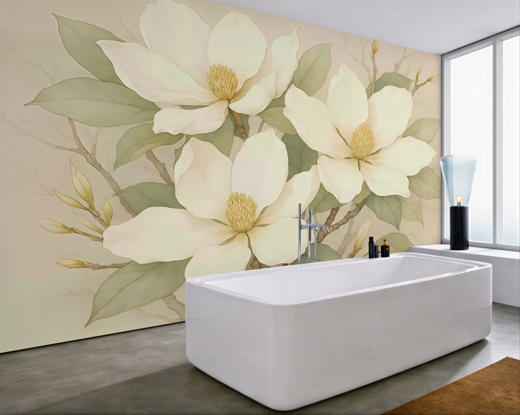 Fototapeta kremowe magnolie w subtelnej elegancji