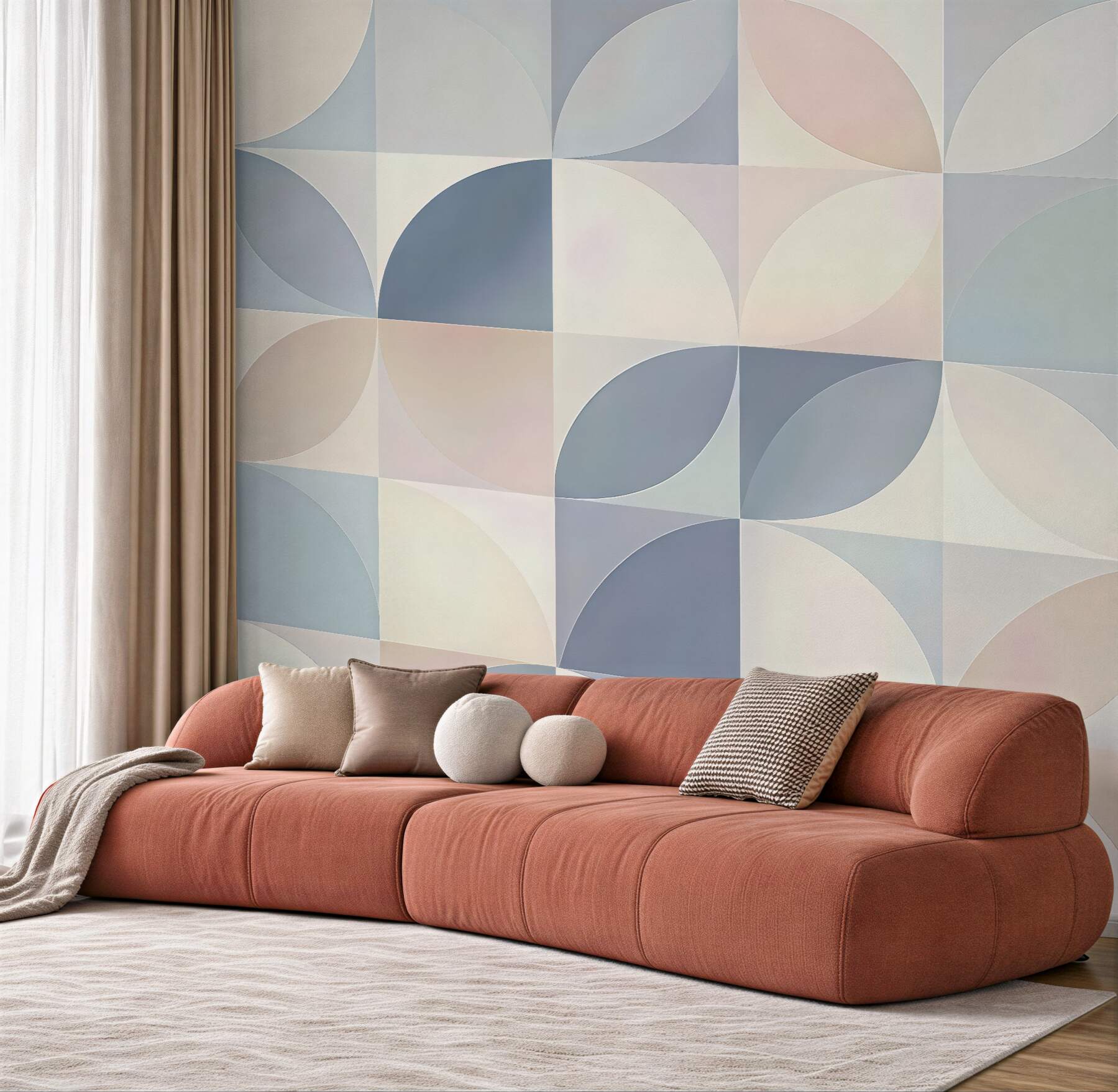 Fototapeta pastelowa geometryczna harmonia