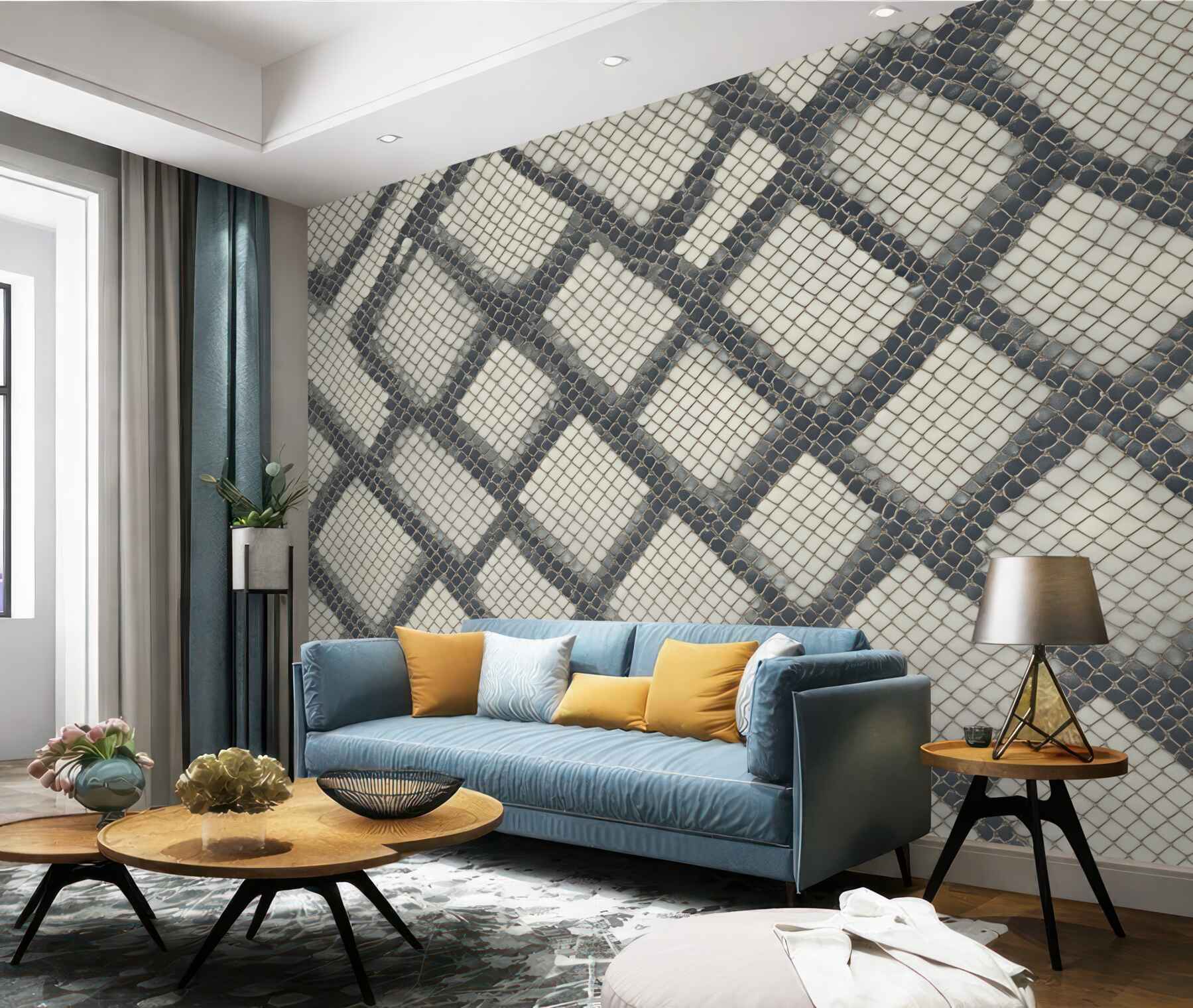 Fototapeta geometryczna siatka w stylu wężowej skóry