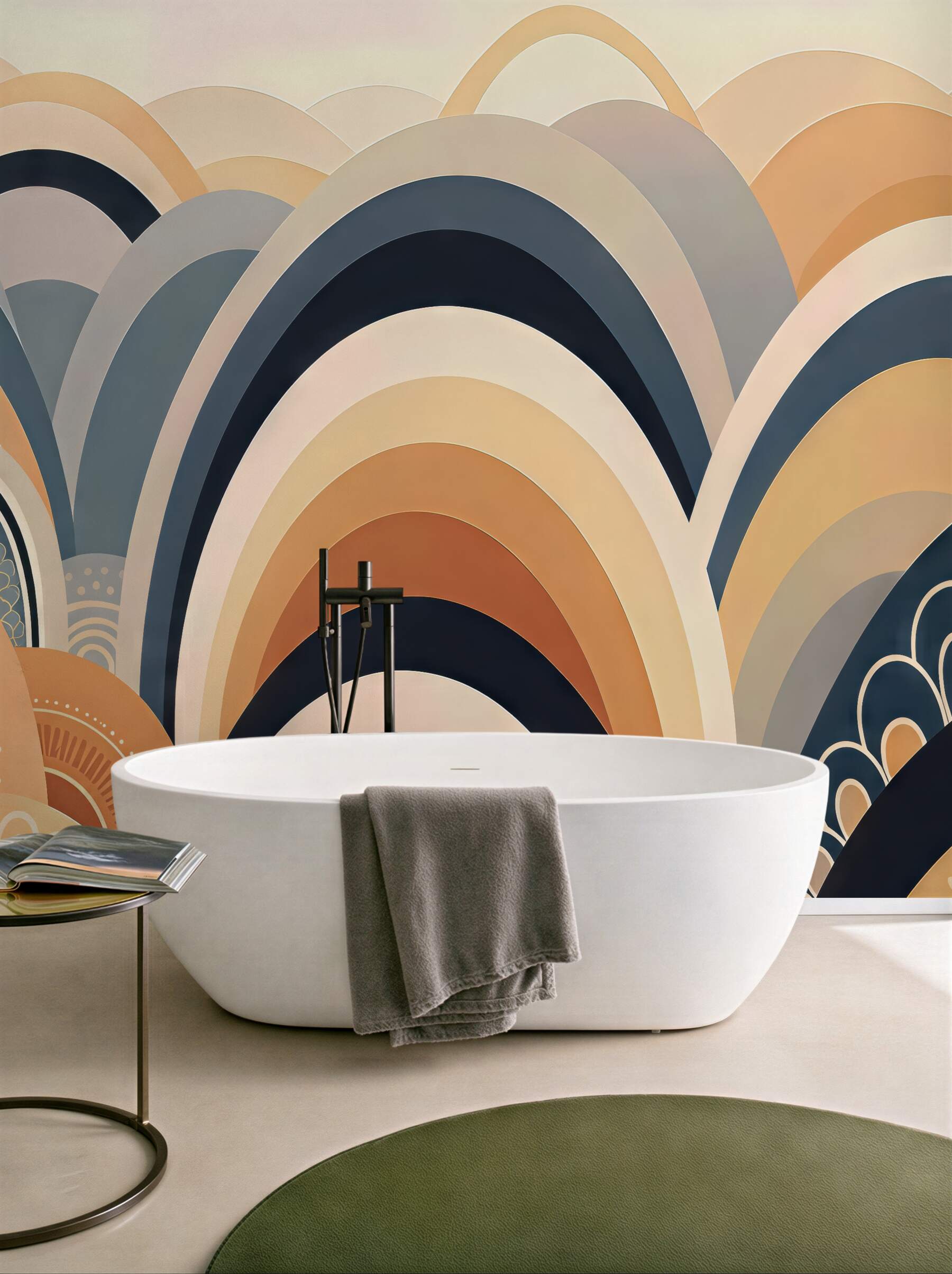 Fototapeta art déco łuki w ciepłych tonach