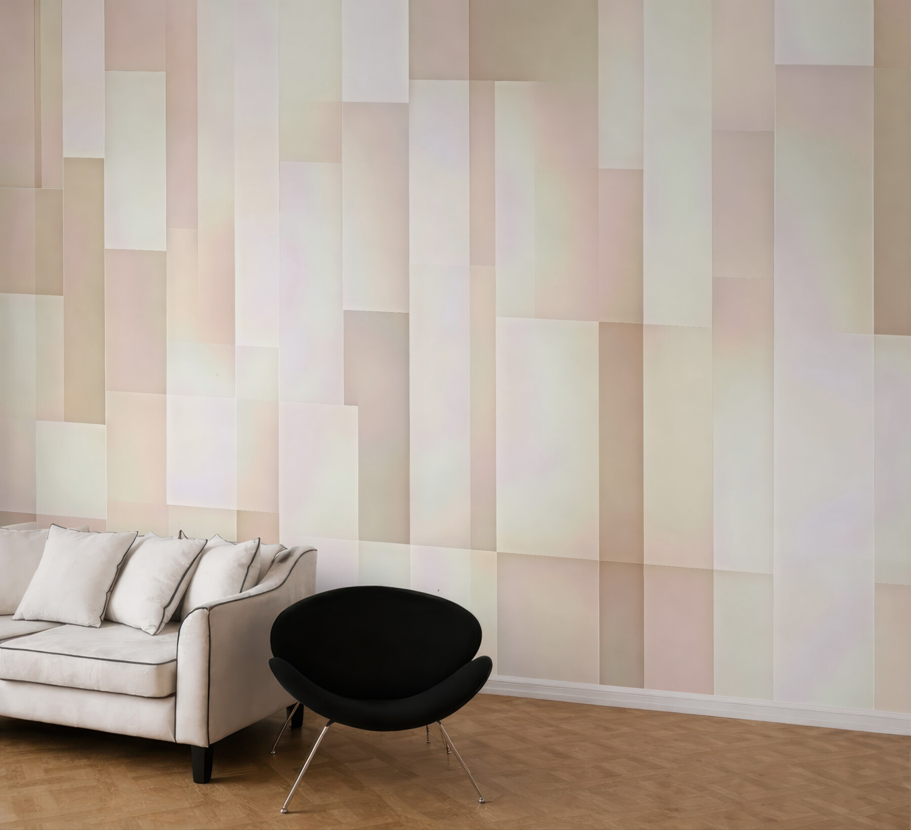 Fototapeta pastelowa geometryczna mozaika świetlna