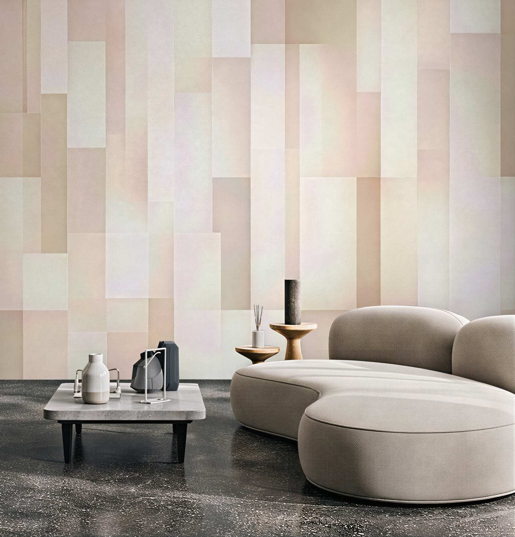 Fototapeta pastelowa geometryczna mozaika świetlna