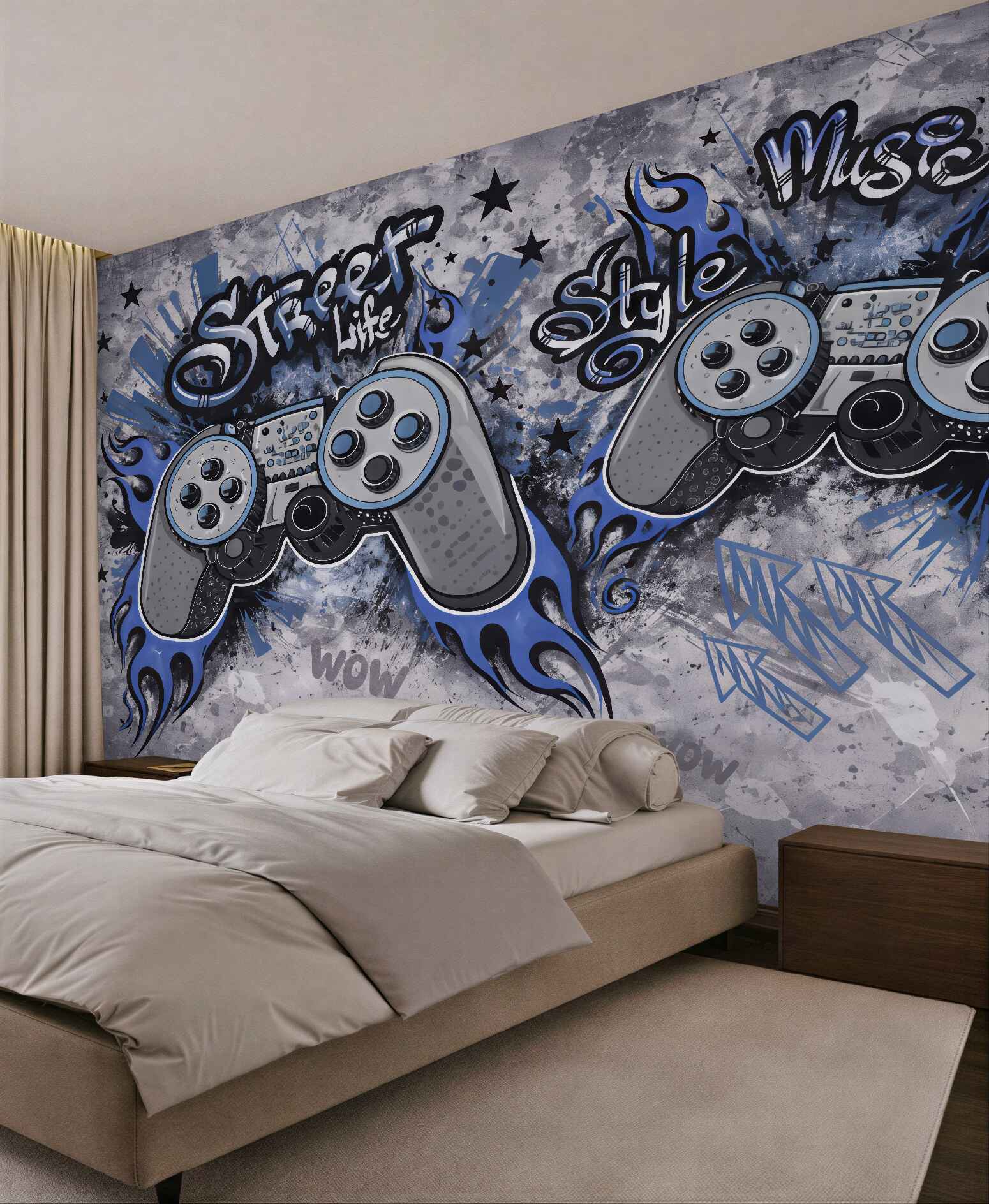 Fototapeta graffiti pady w miejskim stylu