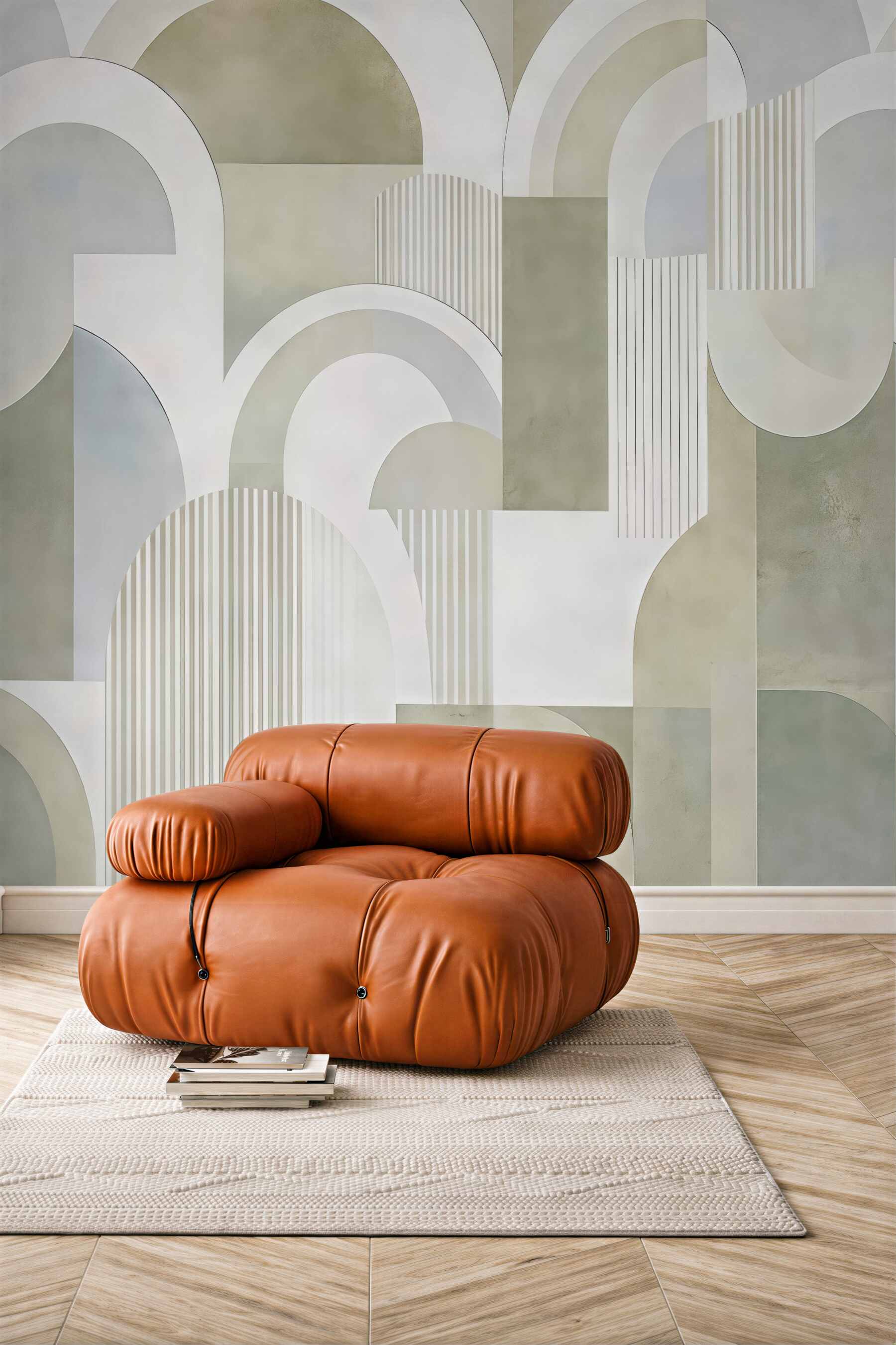 Fototapeta pastelowe łuki w stylu art deco