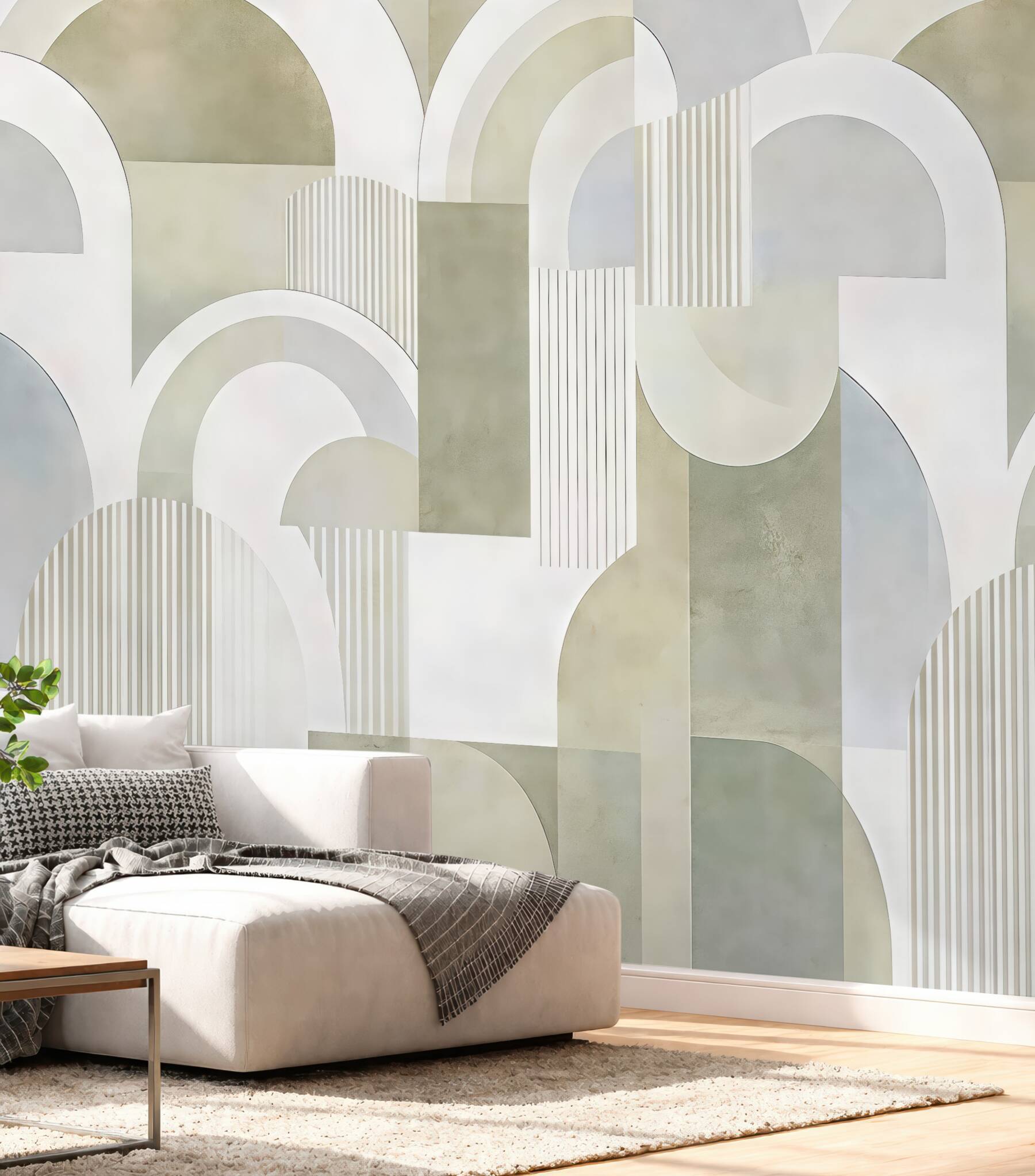 Fototapeta pastelowe łuki w stylu art deco