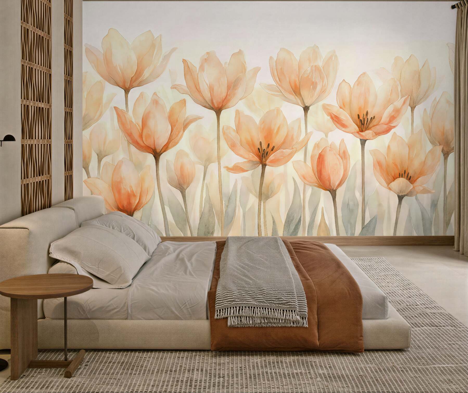Fototapeta delikatne magnolie w pastelowej akwareli