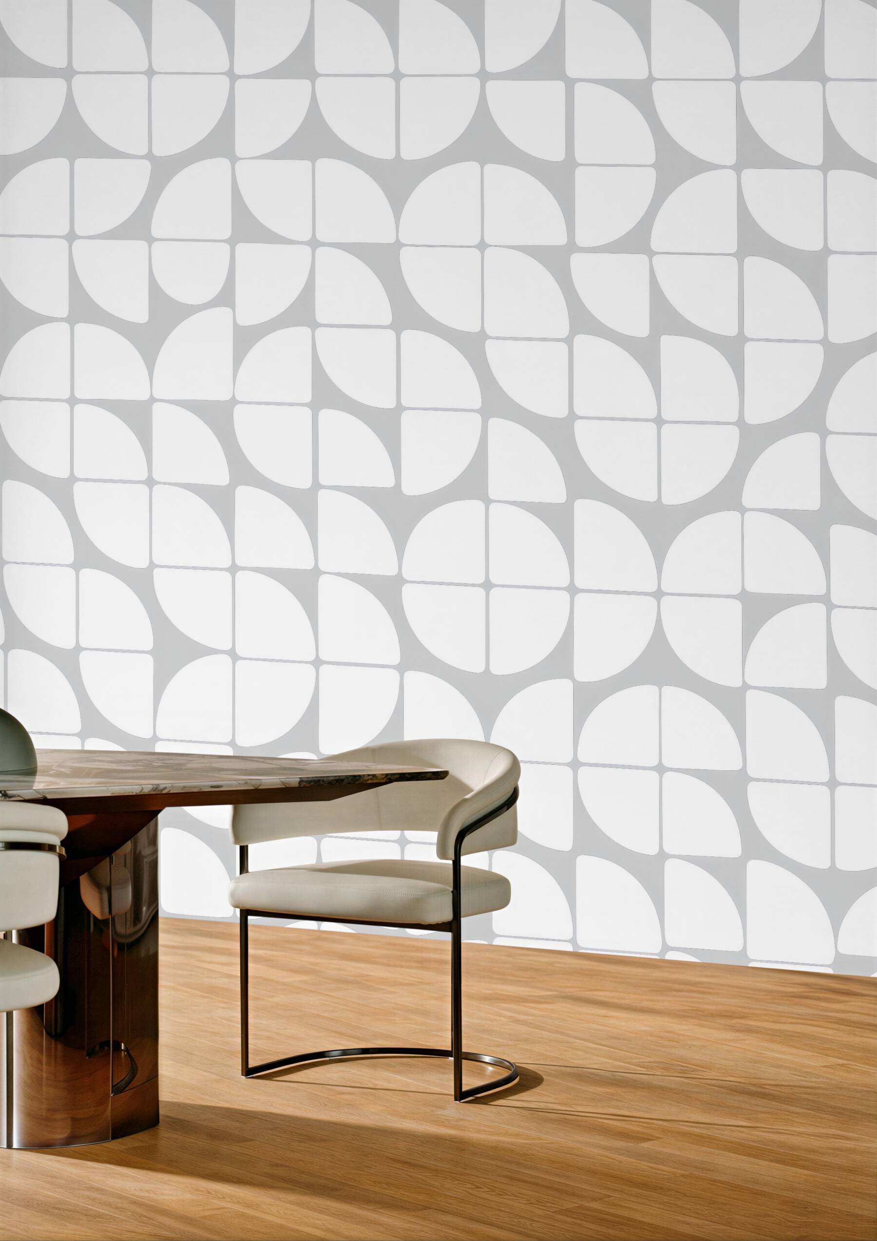 Fototapeta minimalistyczna mozaika geometryczna w szarości