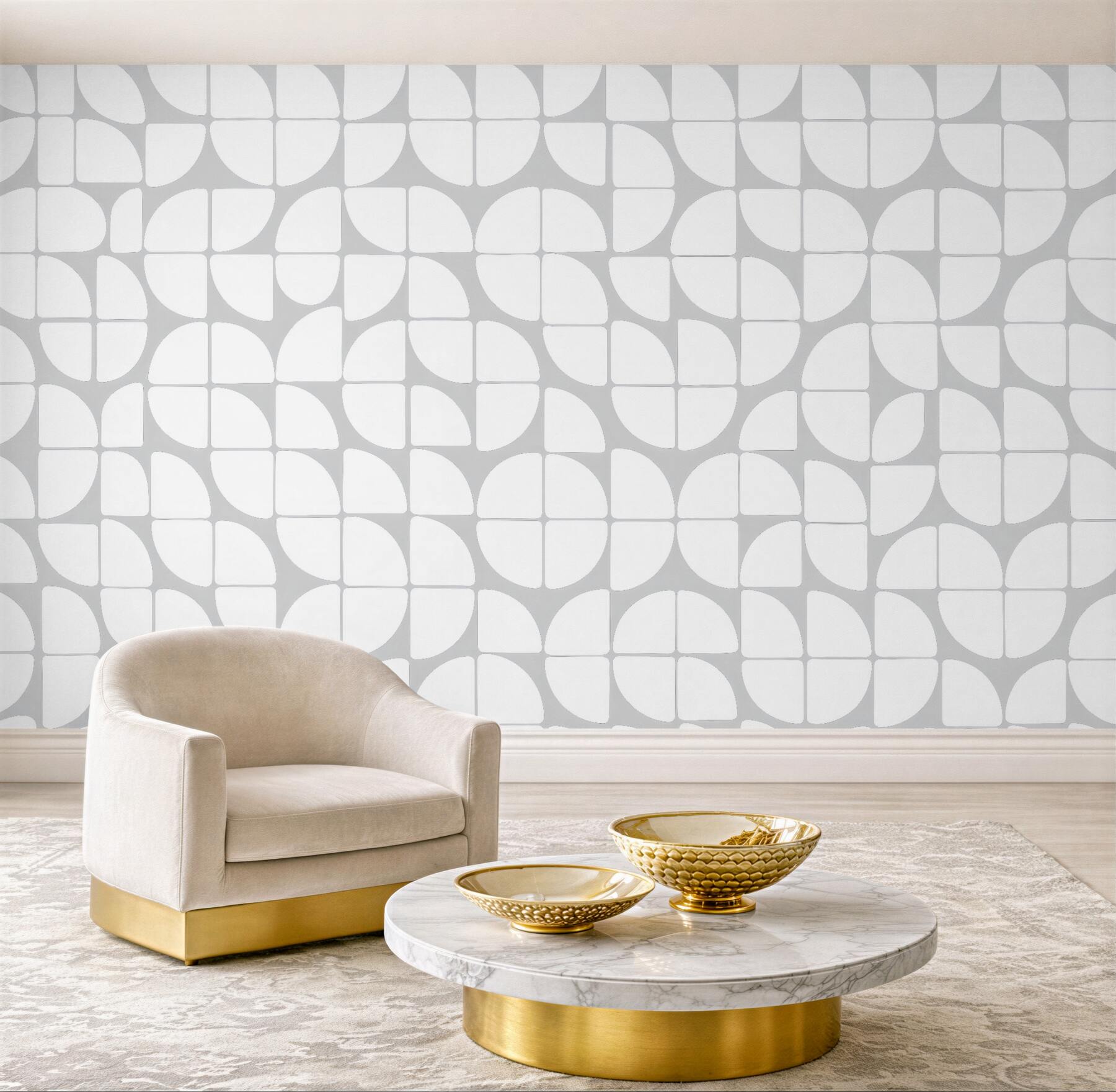Fototapeta minimalistyczna mozaika geometryczna w szarości