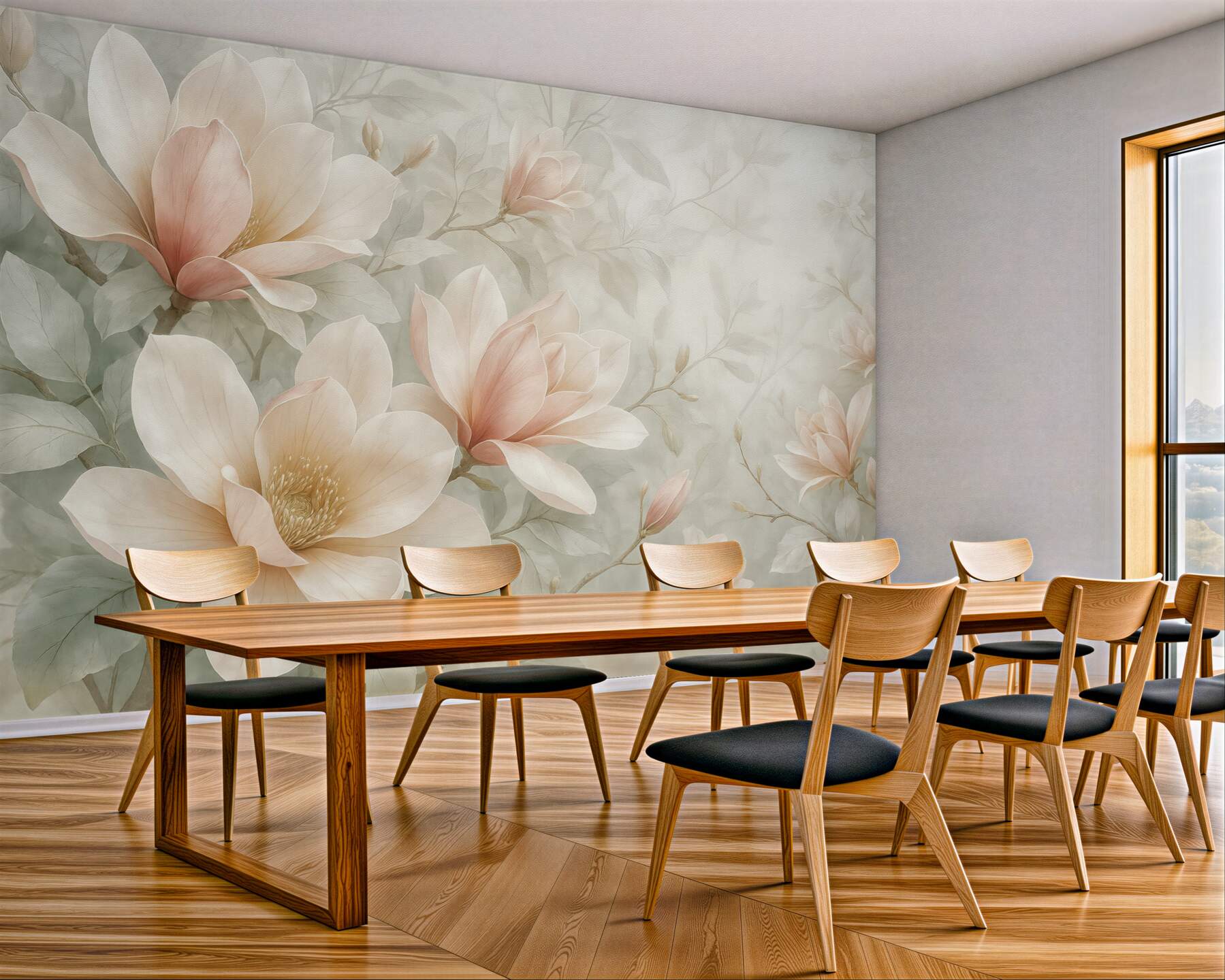 Fototapeta delikatne magnolie w pastelowej mgiełce