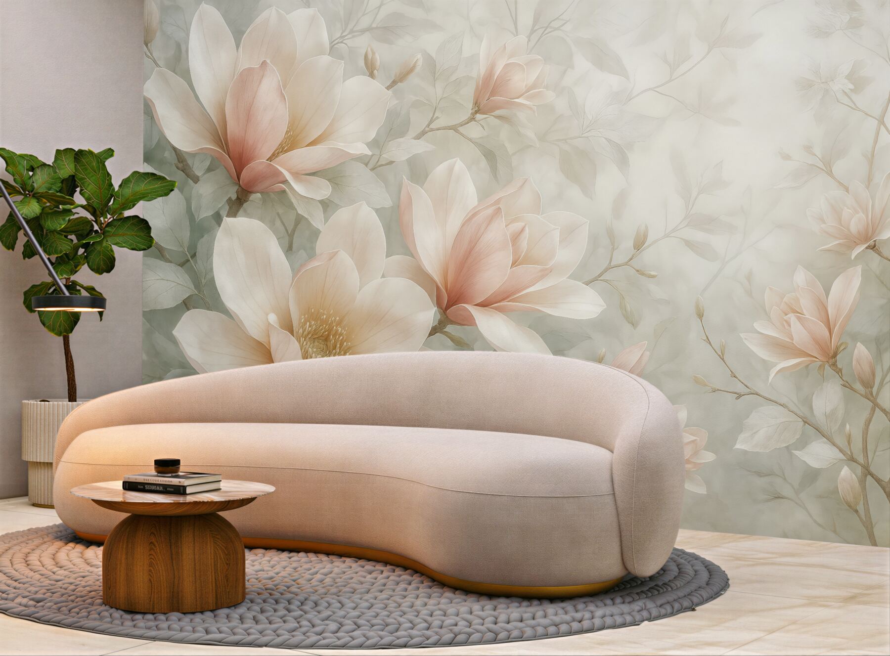 Fototapeta delikatne magnolie w pastelowej mgiełce