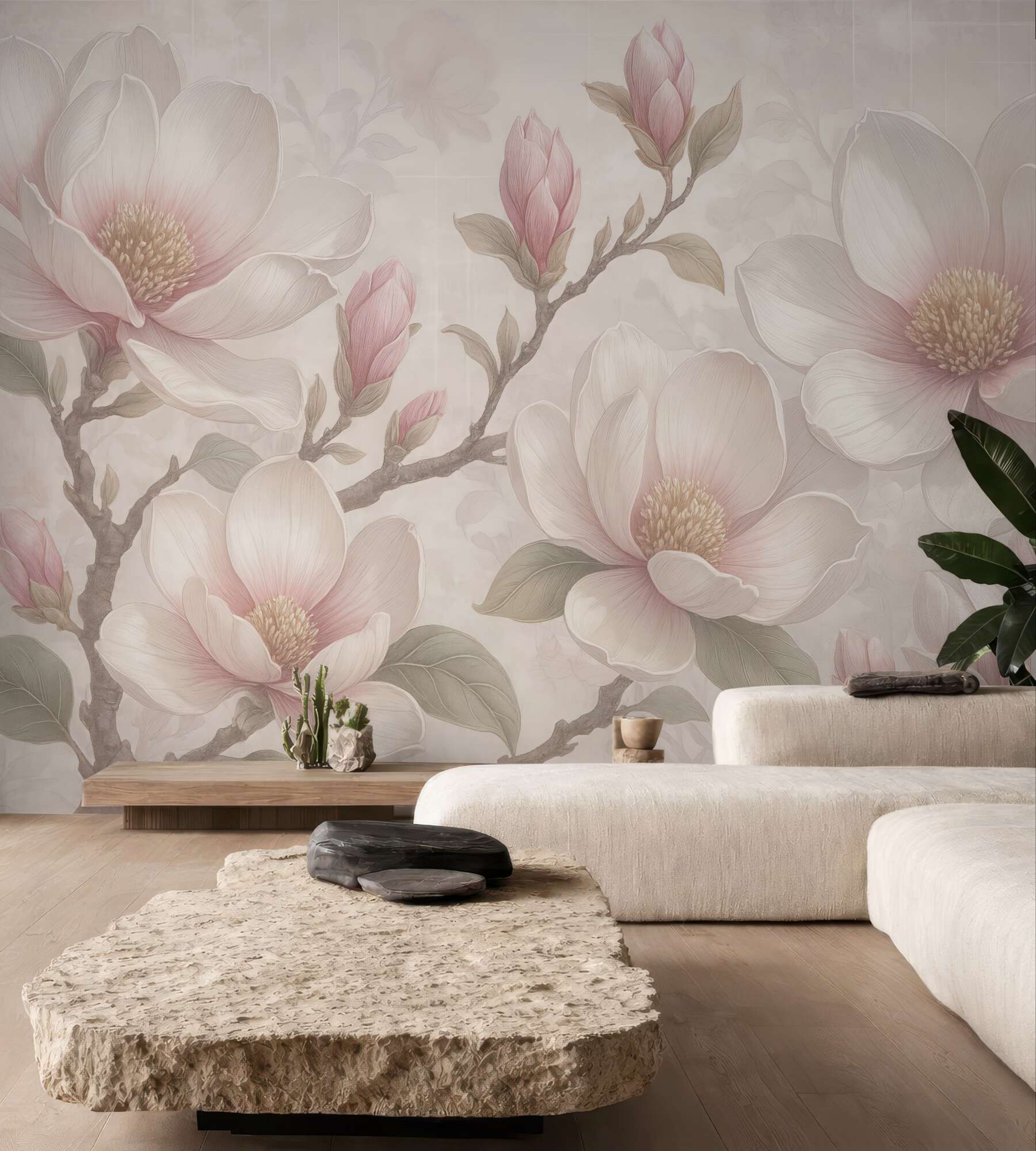 Fototapeta delikatne magnolie w pastelowym blasku
