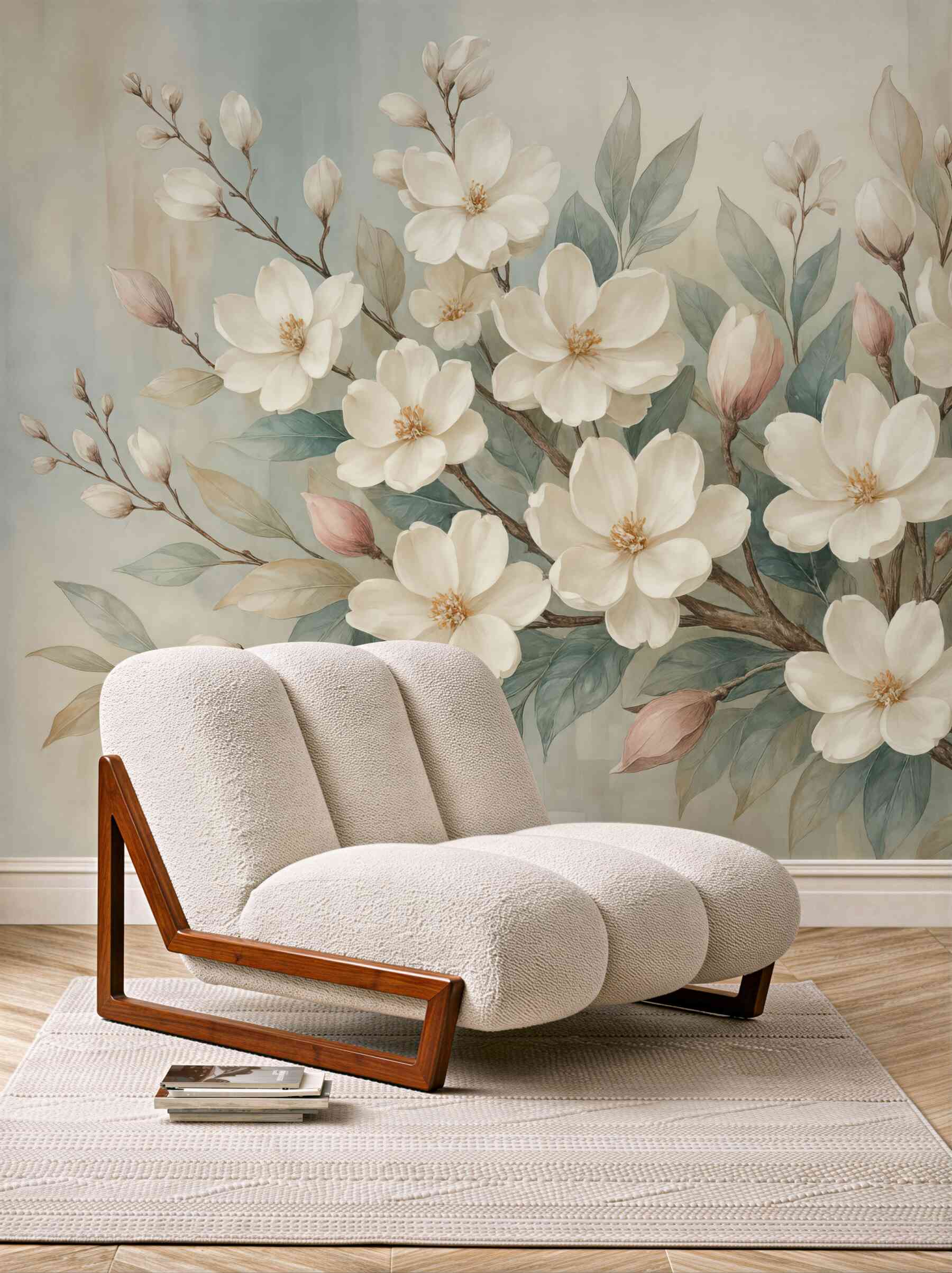 Fototapeta kremowe magnolie w pastelach