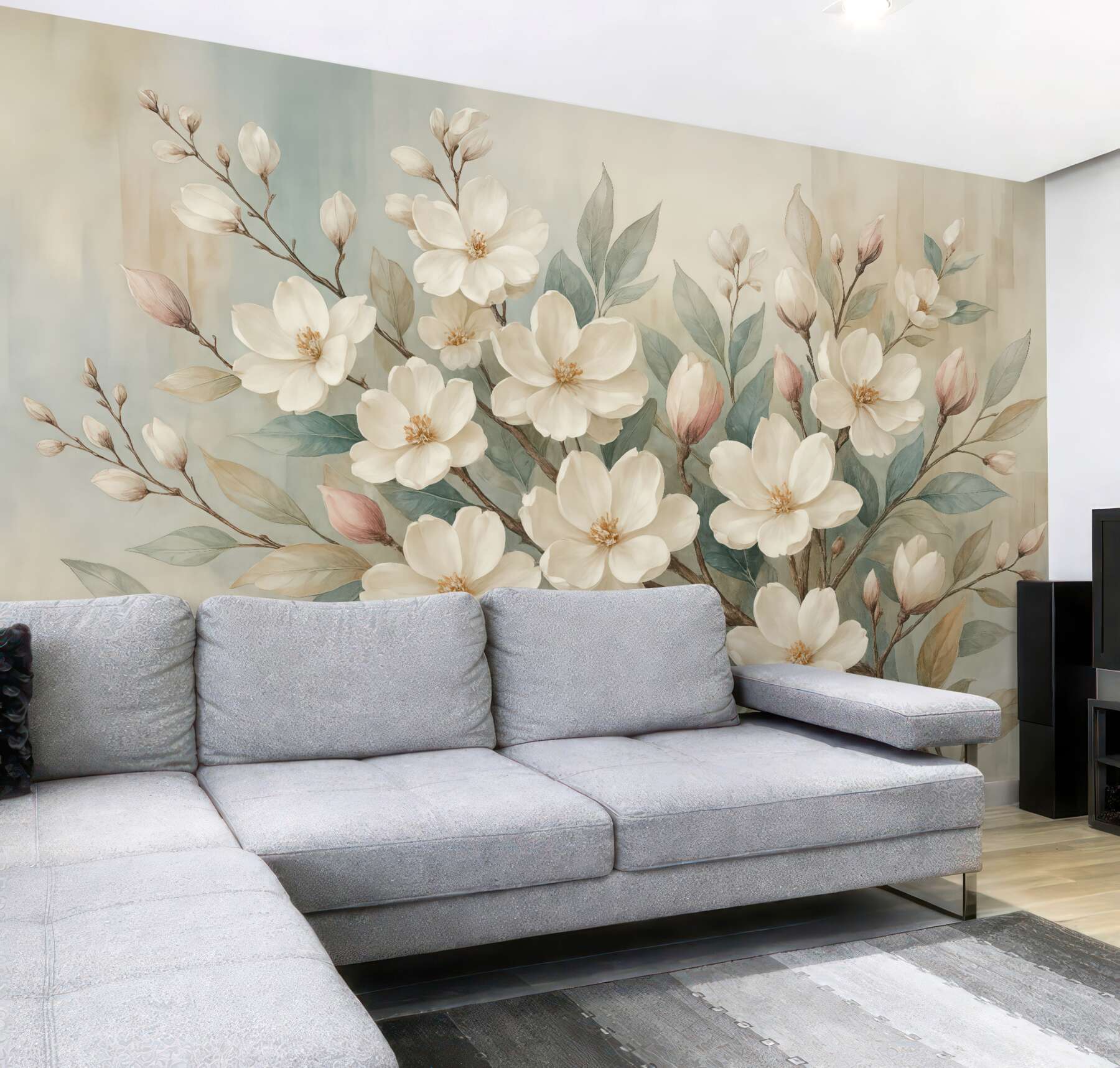 Fototapeta kremowe magnolie w pastelach