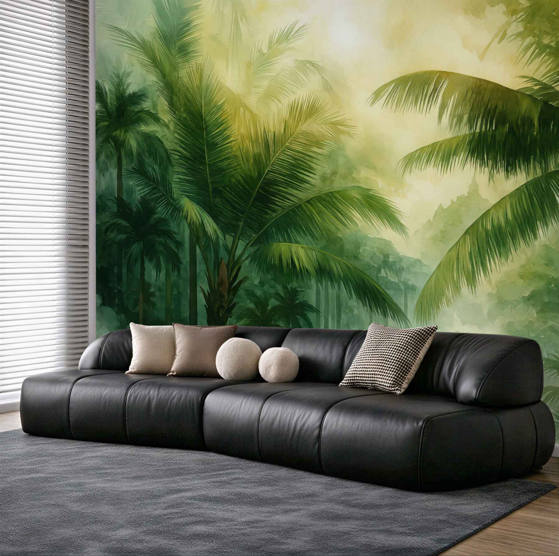 Fototapeta mglista dżungla o świcie