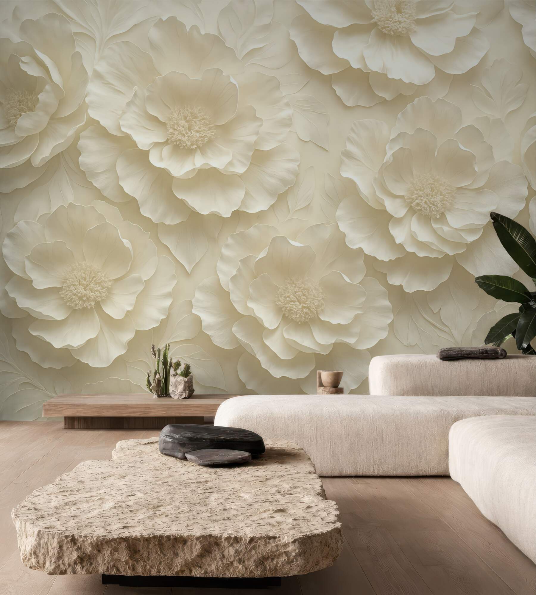 Fototapeta kremowe peonie w subtelnej elegancji