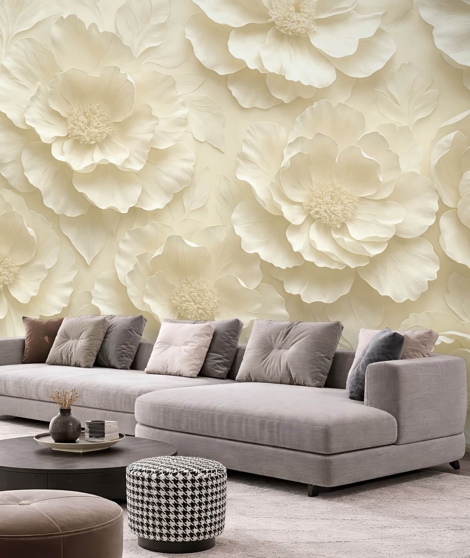 Fototapeta kremowe peonie w subtelnej elegancji