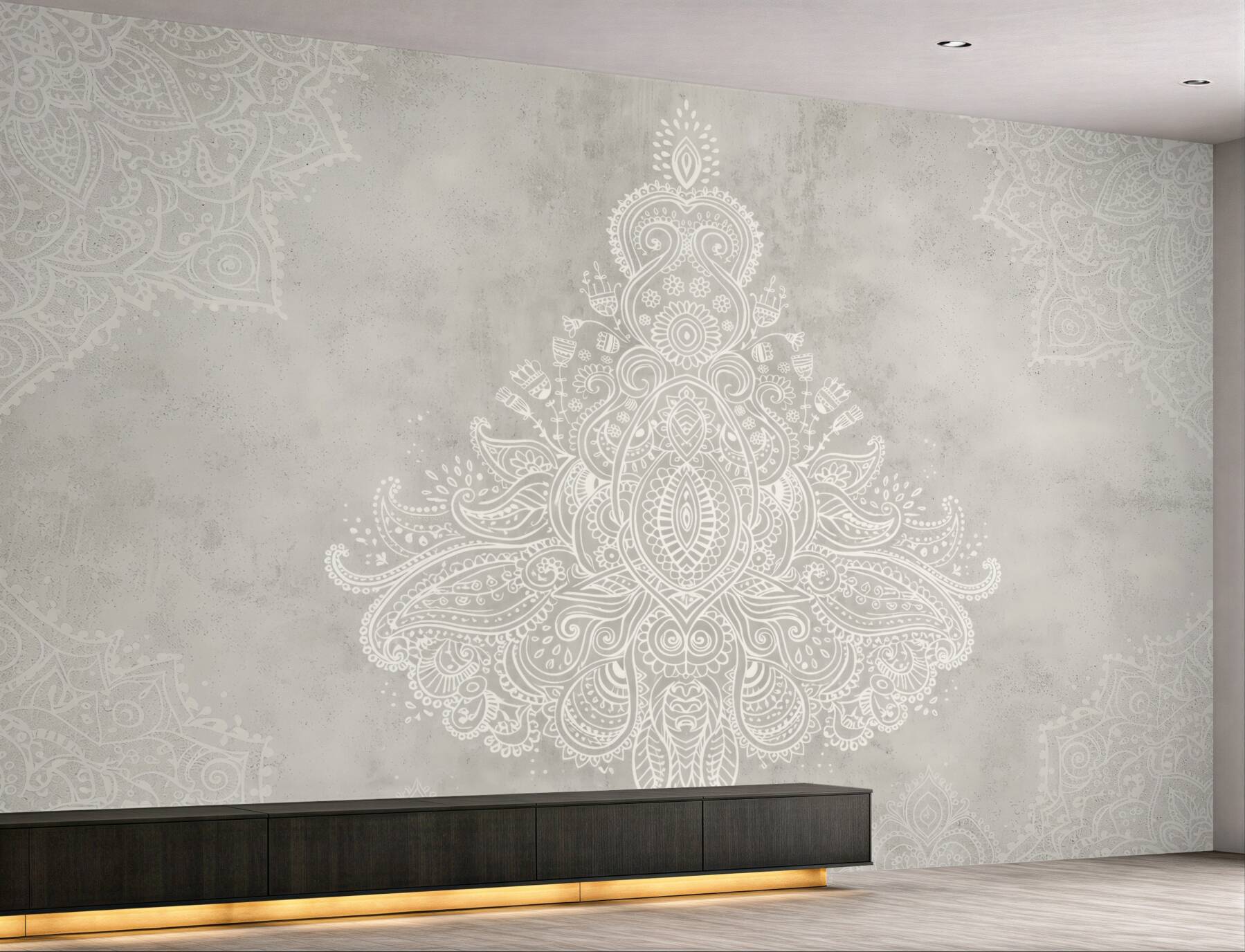 Fototapeta orientalna mandala w jasnym beżu