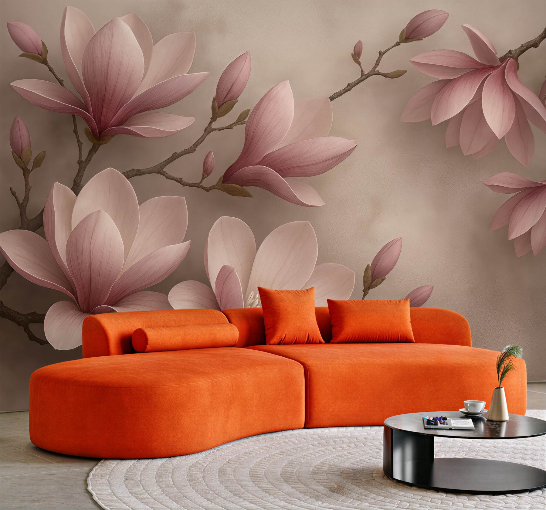 Fototapeta subtelne magnolie w różowym rozkwicie